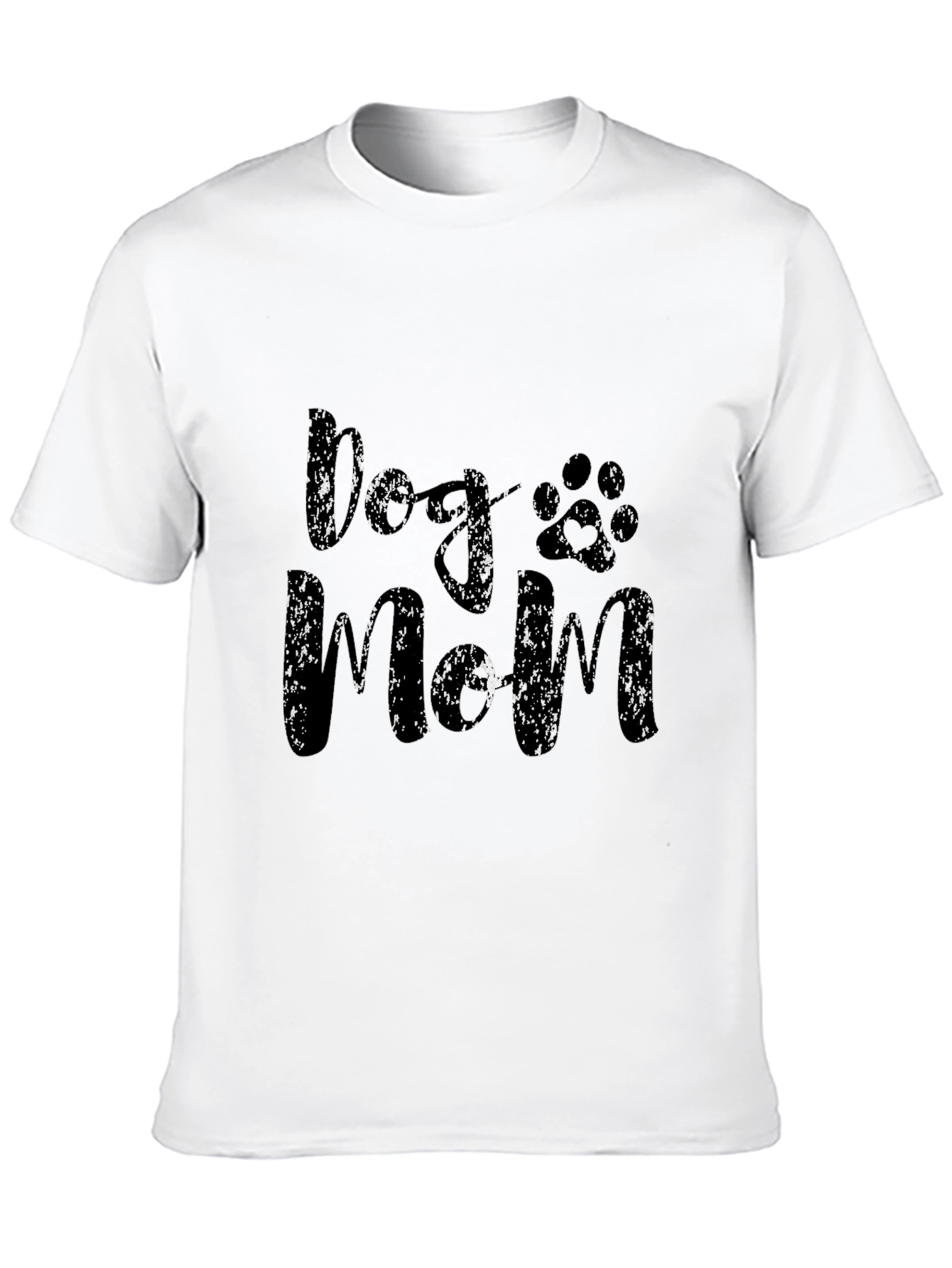 Dogs Mom Graphic Black T-Shirt