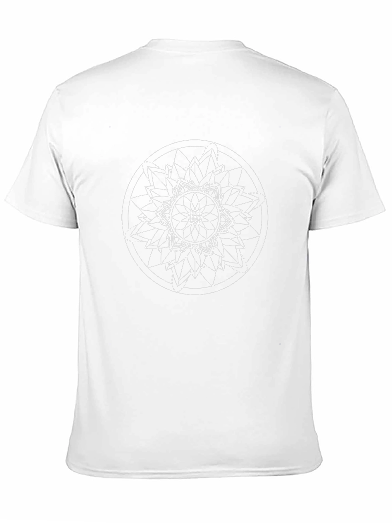 Geometric Mandala Graphic Print Black T-Shirt