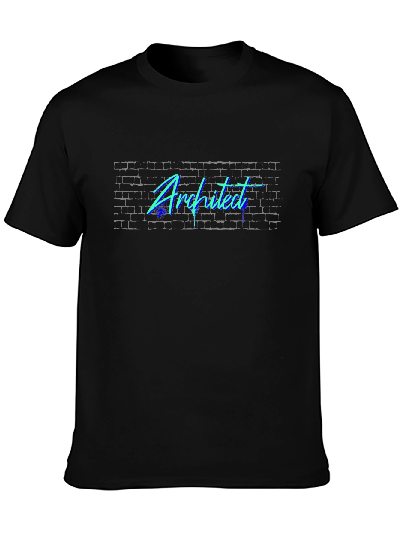 Architect Neon Brick T-Shirt - Black
