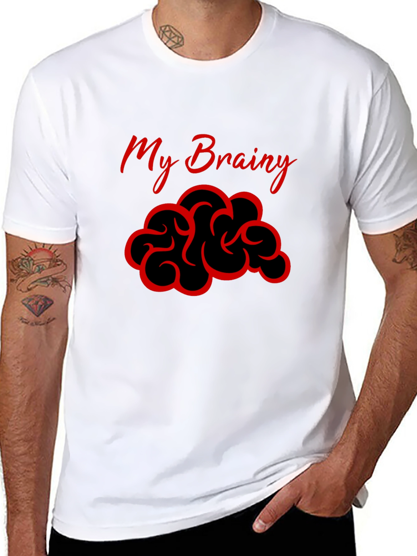 My Brainy Tee - Funny Graphic Novelty T-Shirt