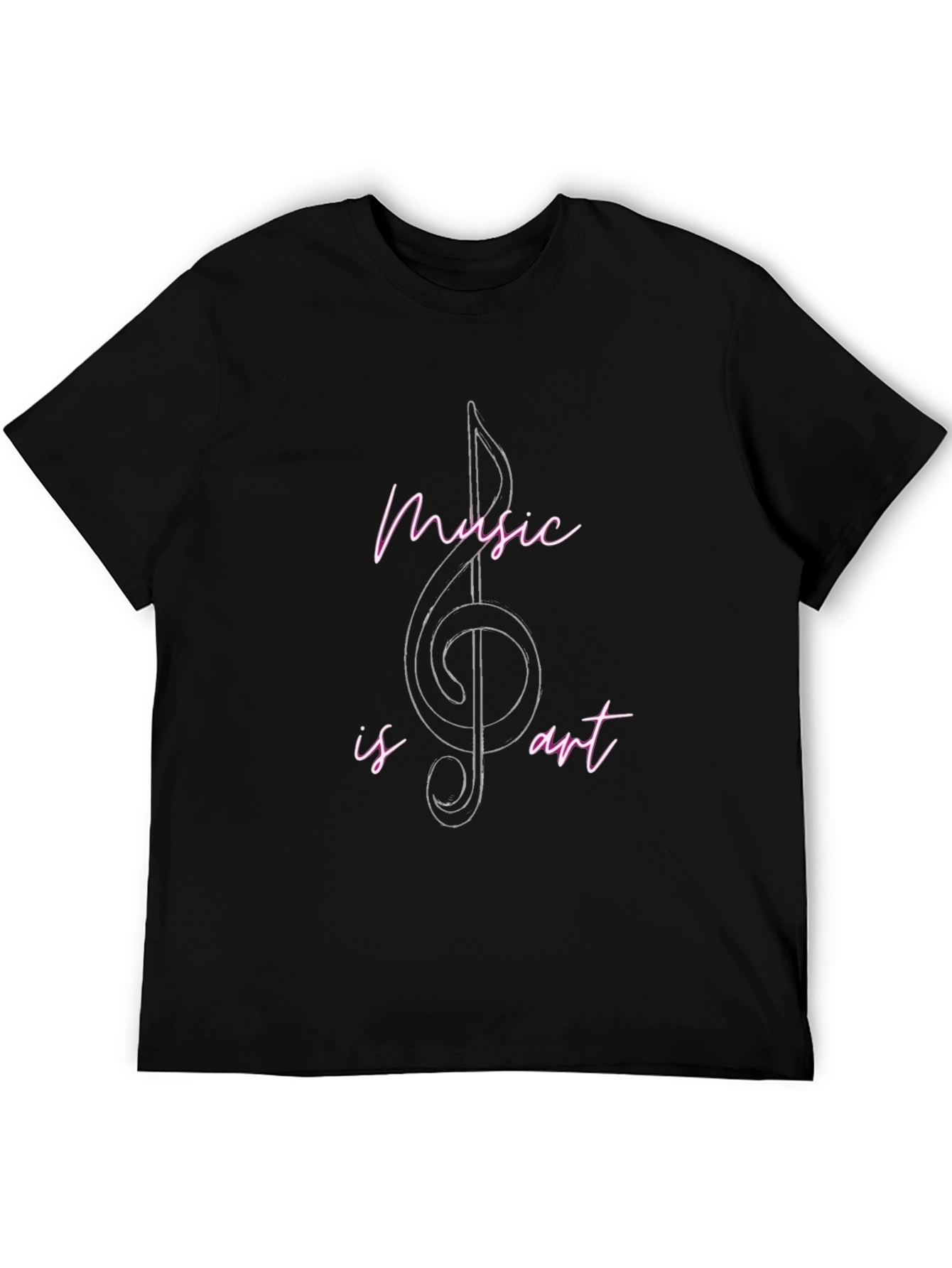Music is Art Black Graphic Tee