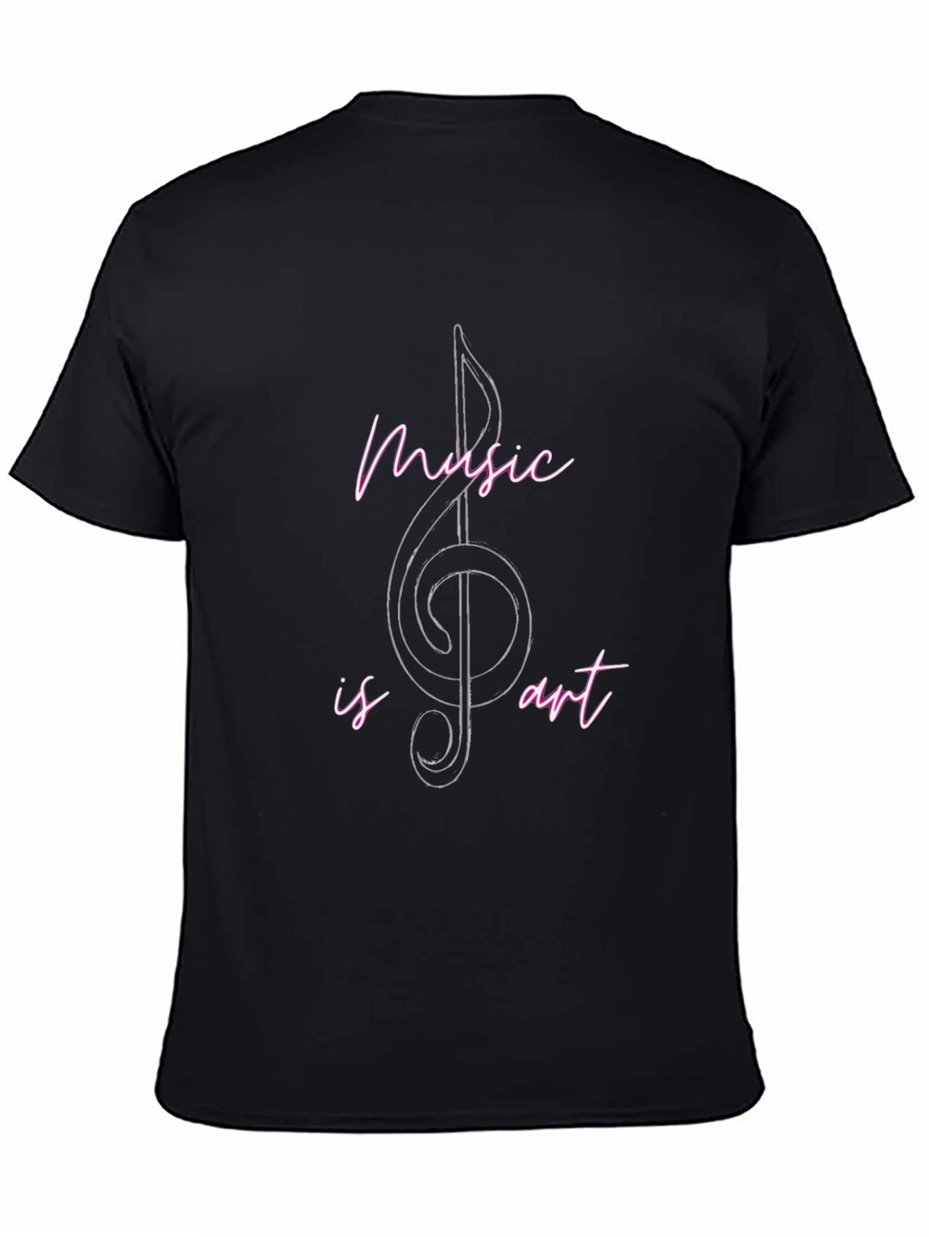 Music is Art Black Graphic Tee