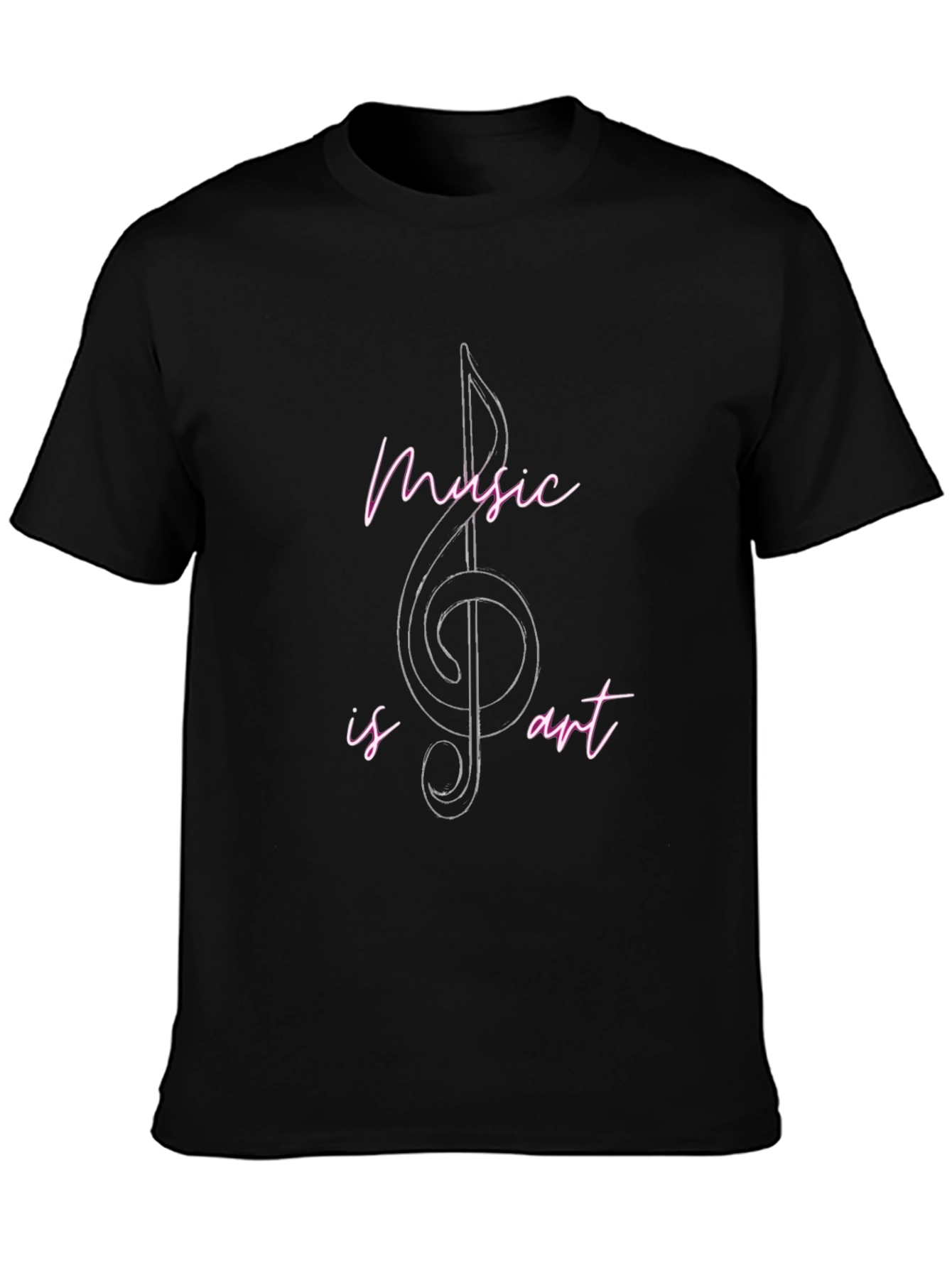 Music is Art Black Graphic Tee