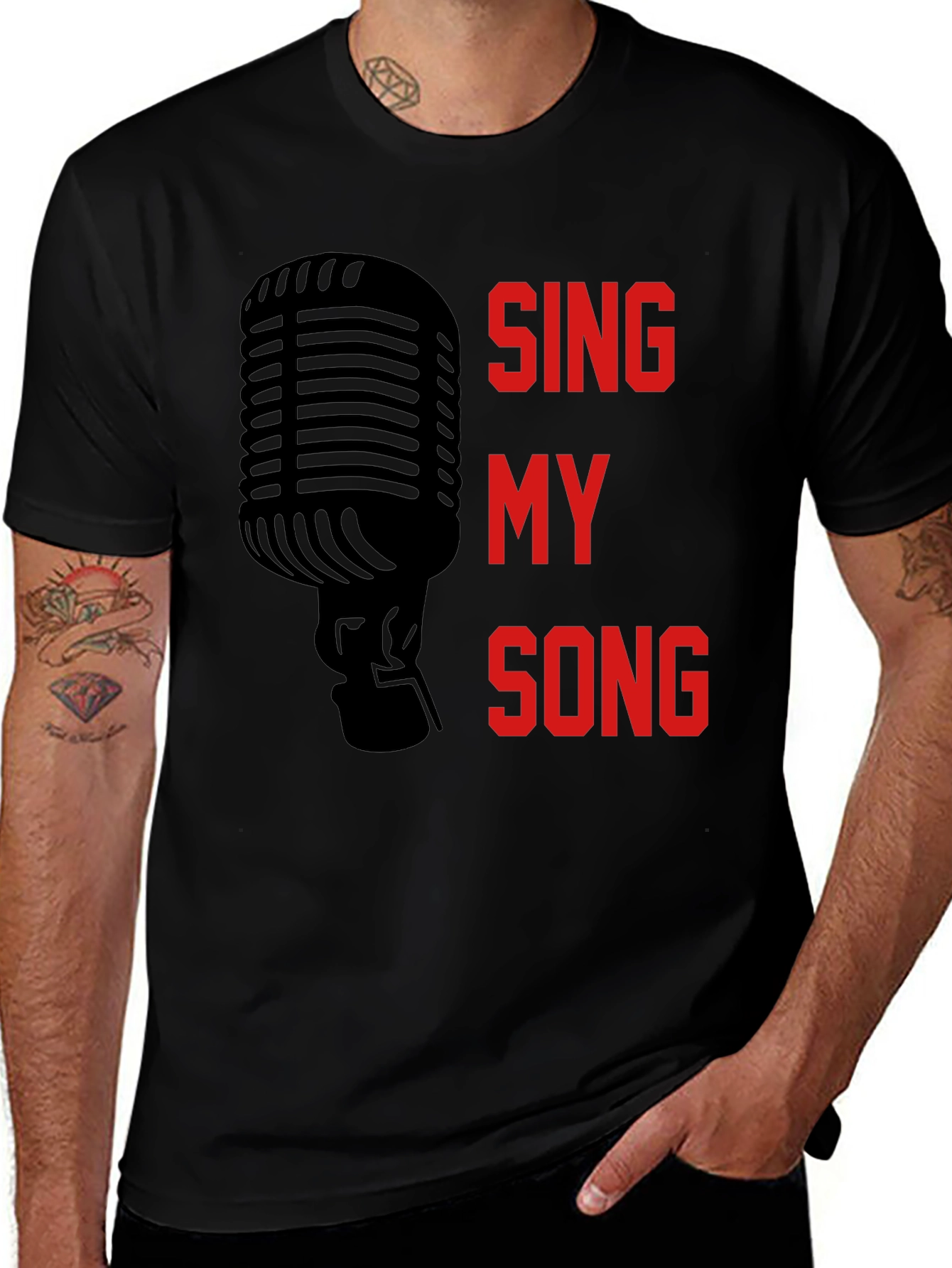 Sing My Song Graphic Tee - Black Unisex T-Shirt