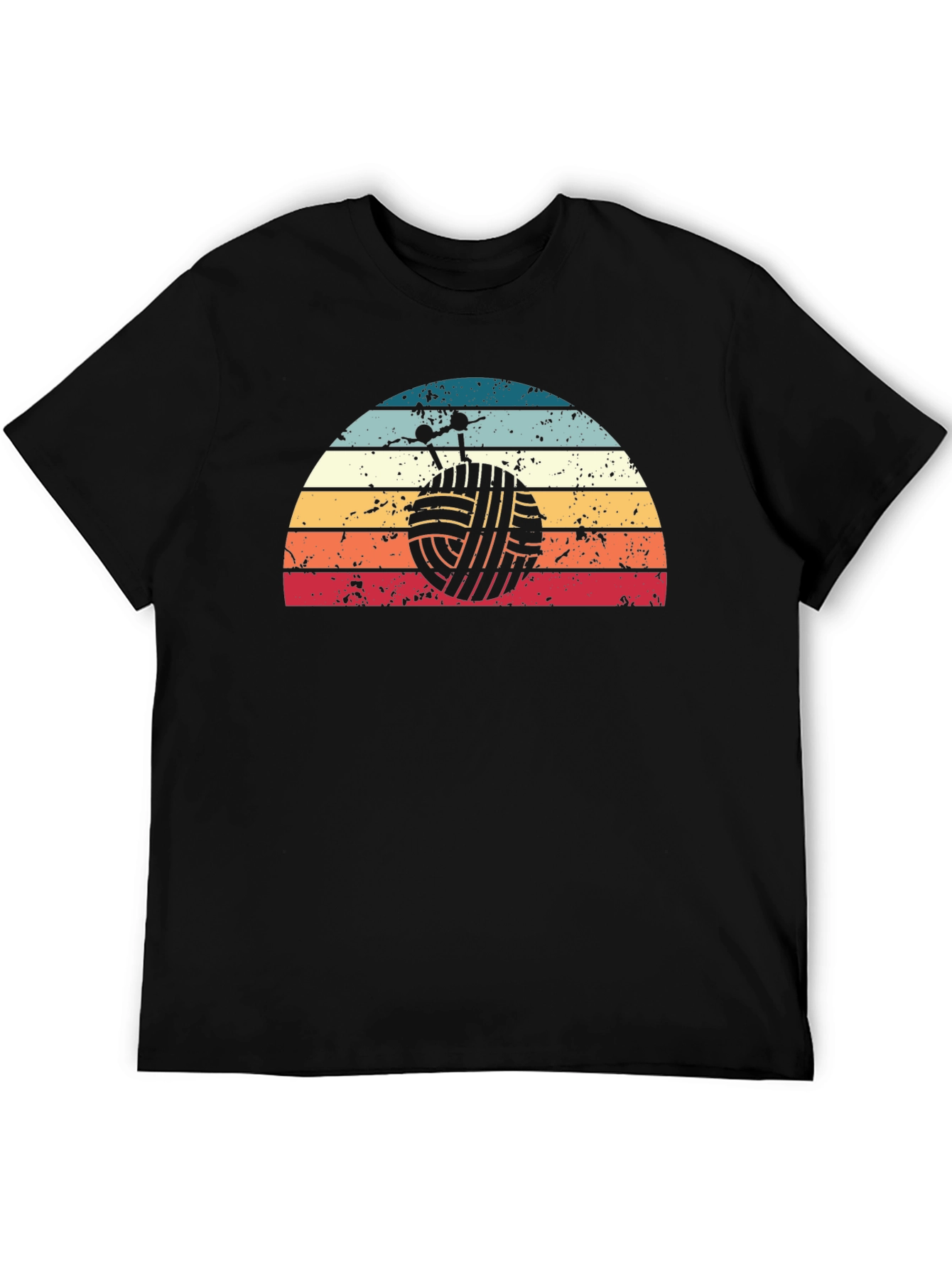 Knitting Yarn Ball Retro Graphic Tee