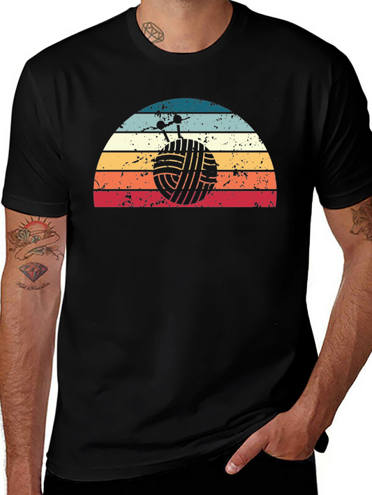 Knitting Yarn Ball Retro Graphic Tee