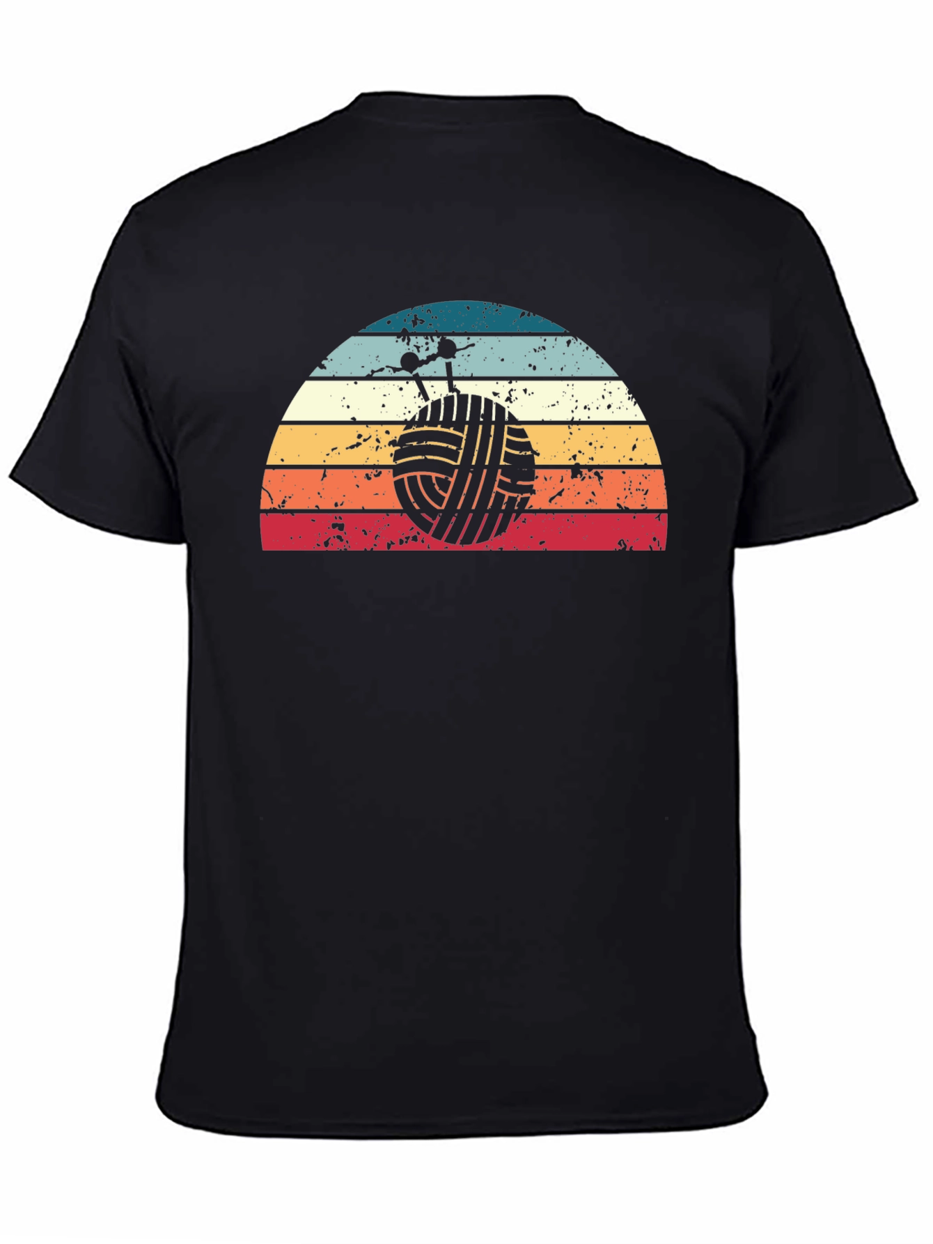 Knitting Yarn Ball Retro Graphic Tee