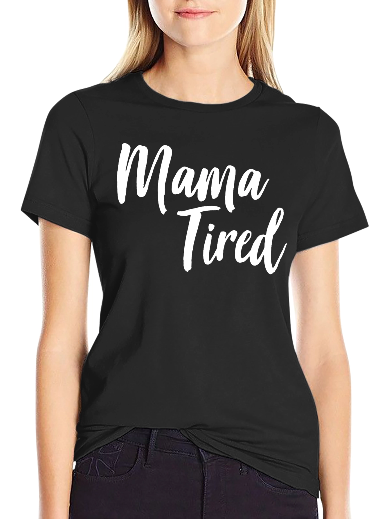 Mama Tired Black T-Shirt