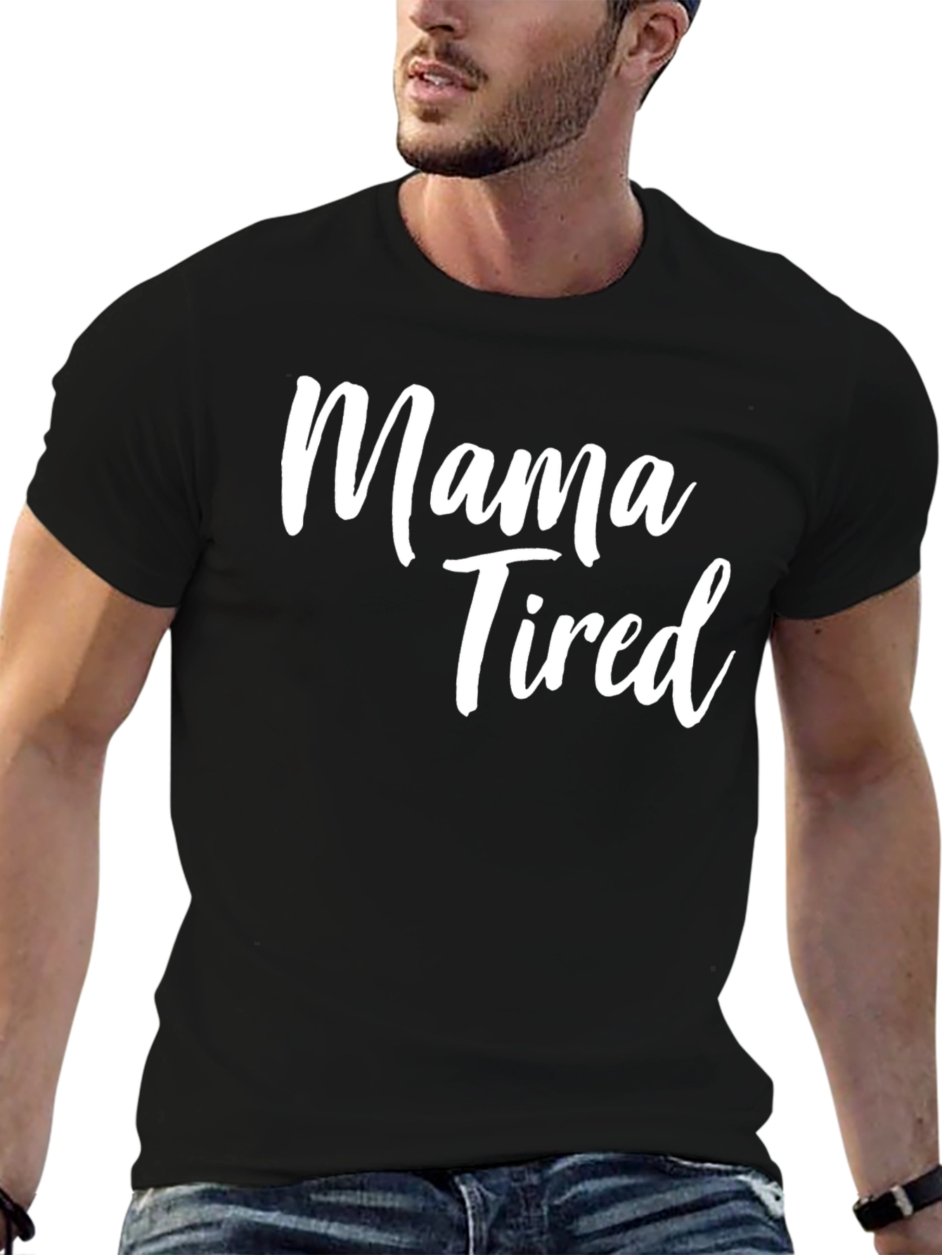 Mama Tired Black T-Shirt