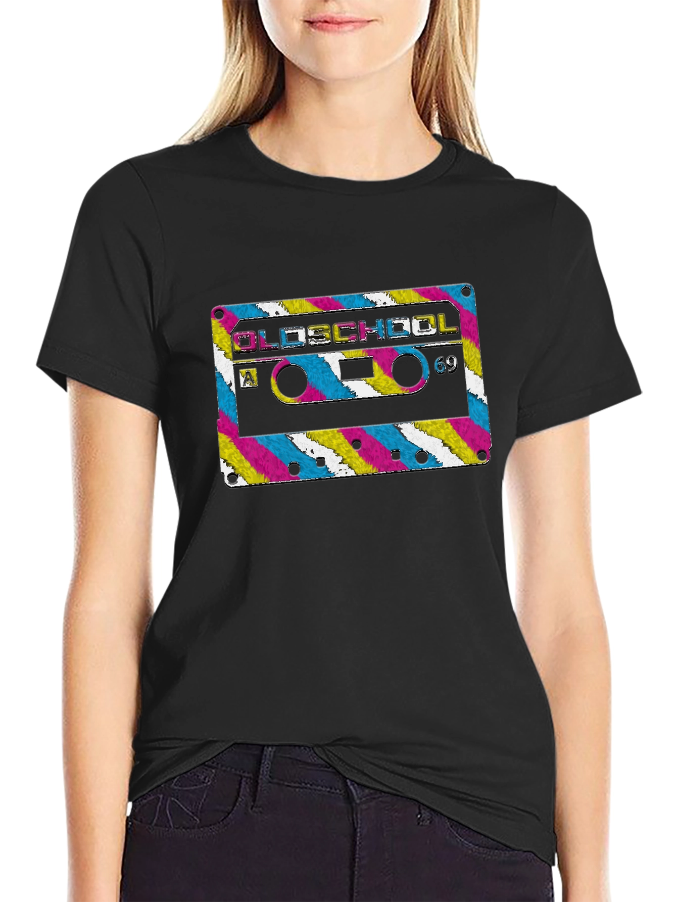 Oldschool 69 Graphic Black T-Shirt
