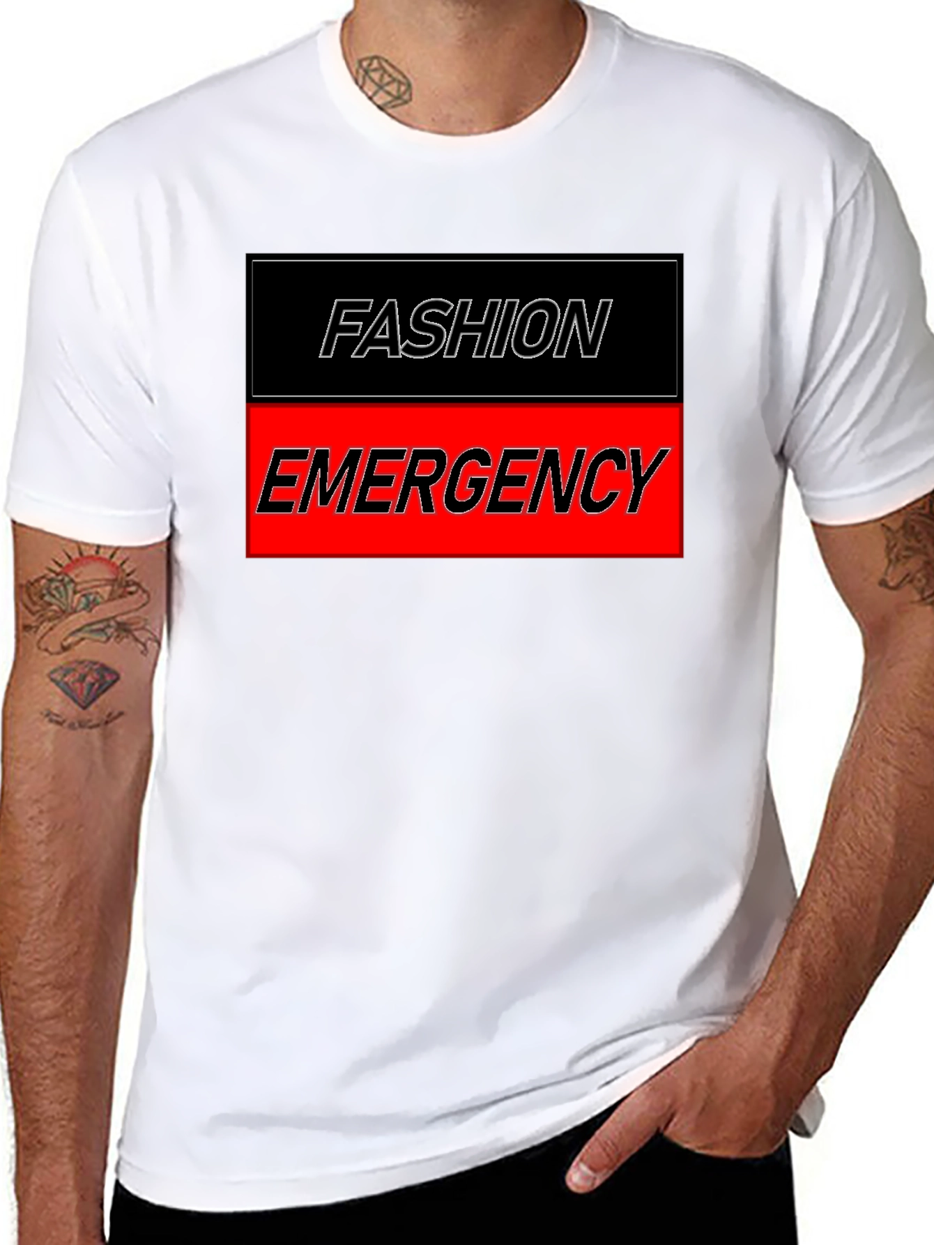 Fashion Emergency Graphic Tee - Stylish & Bold