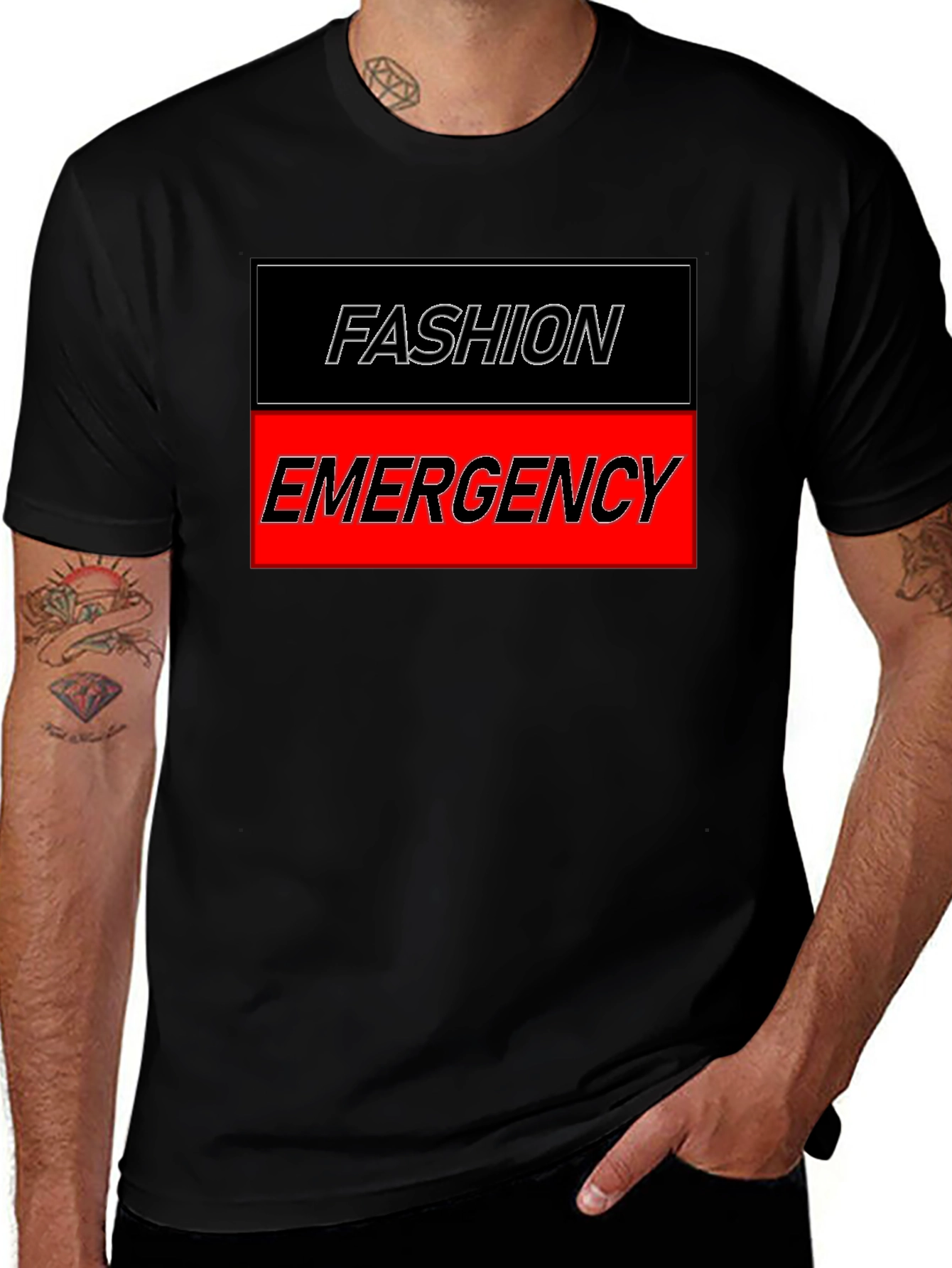 Fashion Emergency Graphic Tee - Stylish & Bold