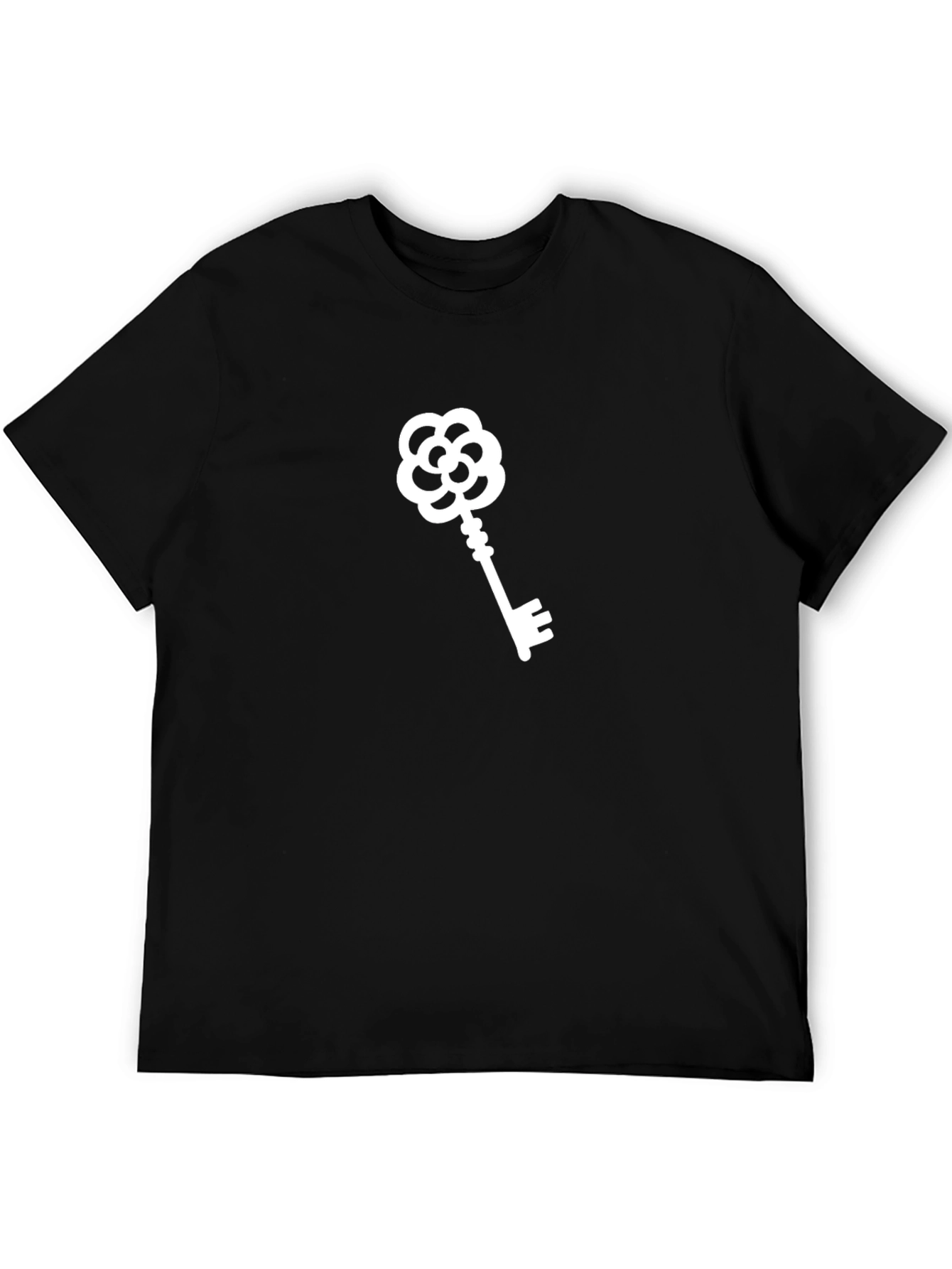 Floral Key Graphic Tee - Black
