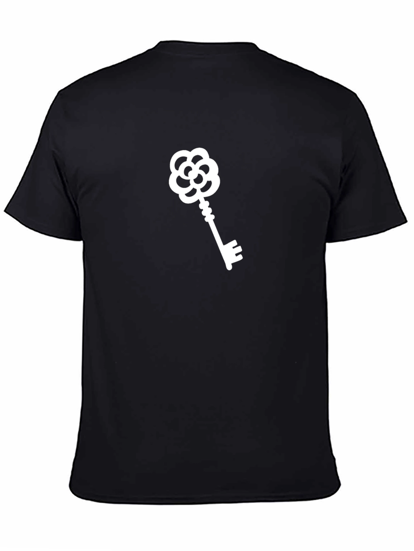 Floral Key Graphic Tee - Black
