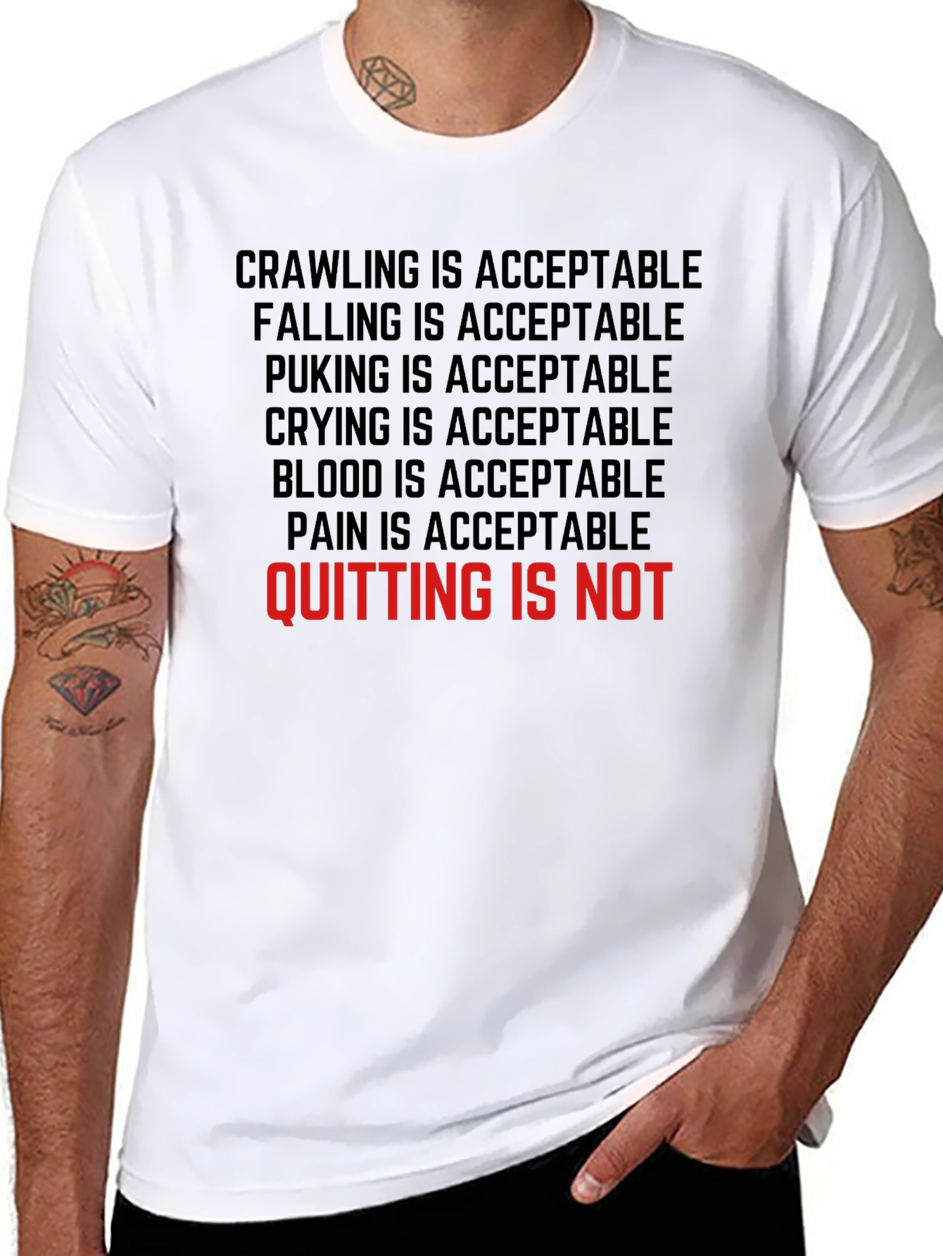 Motivational T-Shirt - Never Quit