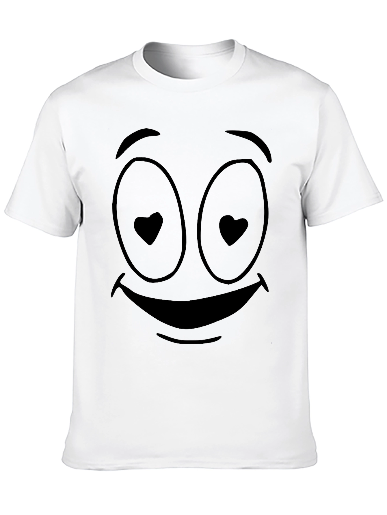 Heart Eyes Emoji Black T-Shirt - Express Your Love!