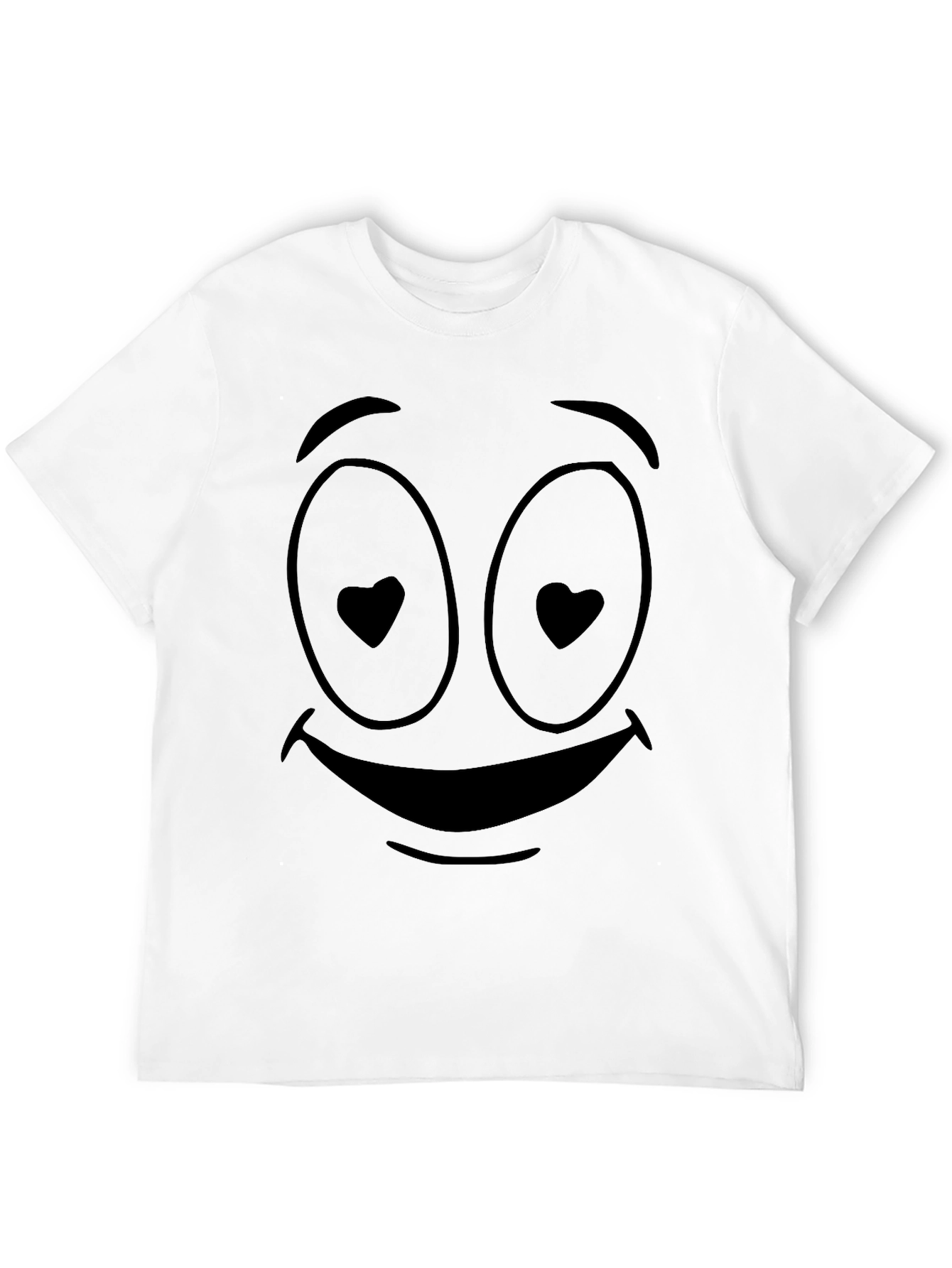 Heart Eyes Emoji Black T-Shirt - Express Your Love!