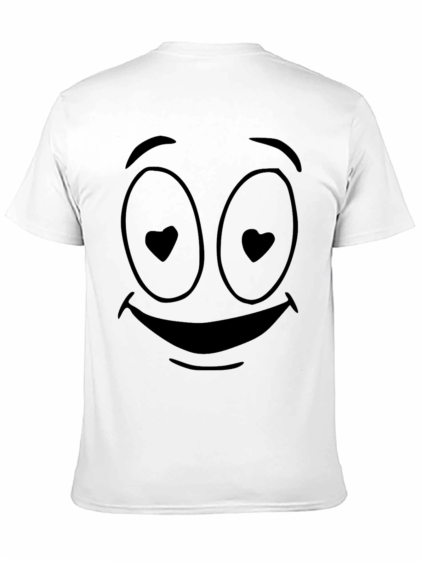 Heart Eyes Emoji Black T-Shirt - Express Your Love!
