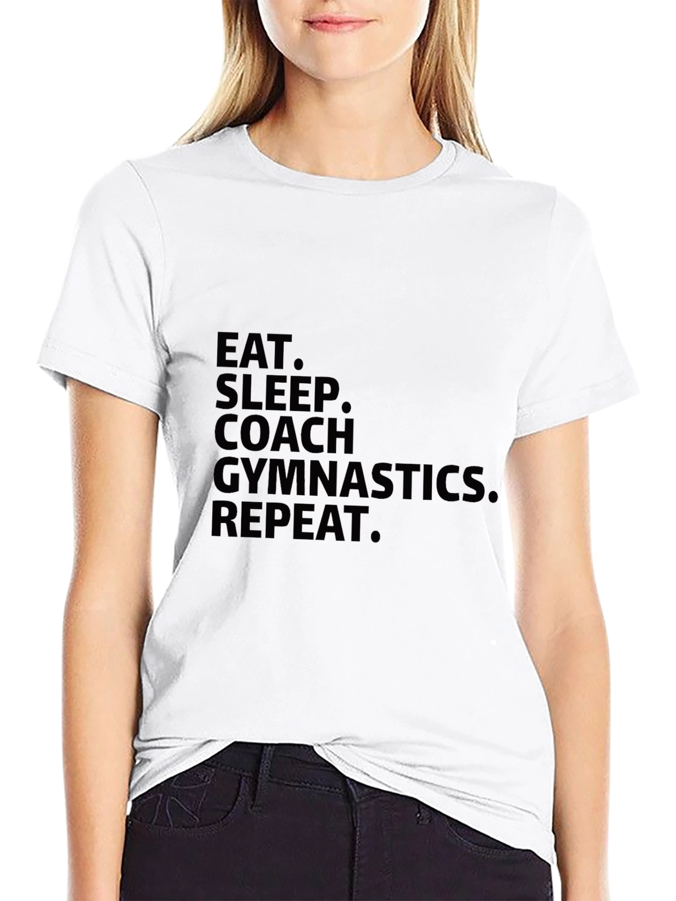 Eat Sleep Coach Gymnastics Repeat T-Shirt