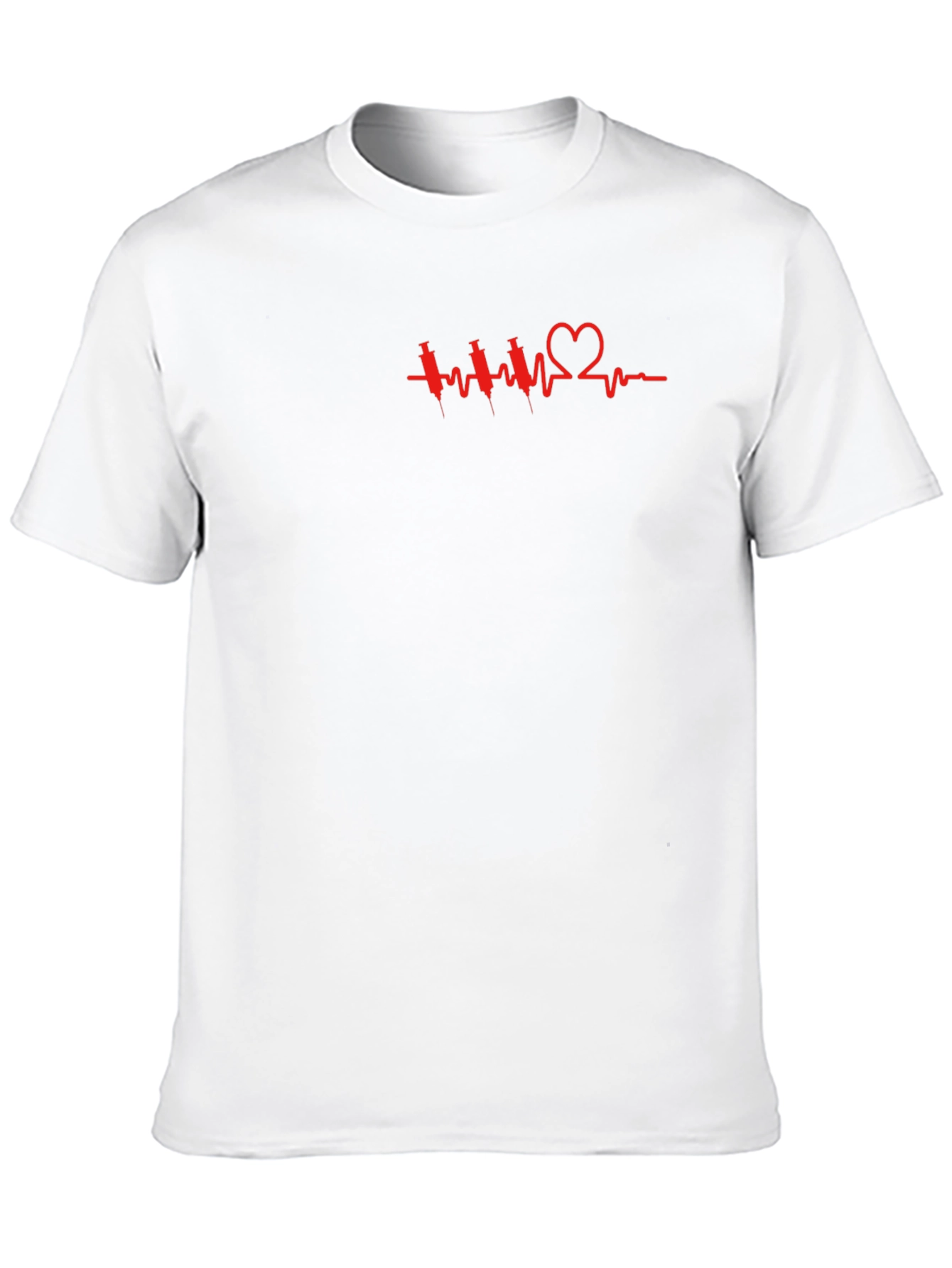 Heartbeat Syringe Graphic T-Shirt - Trendy Casual Wear
