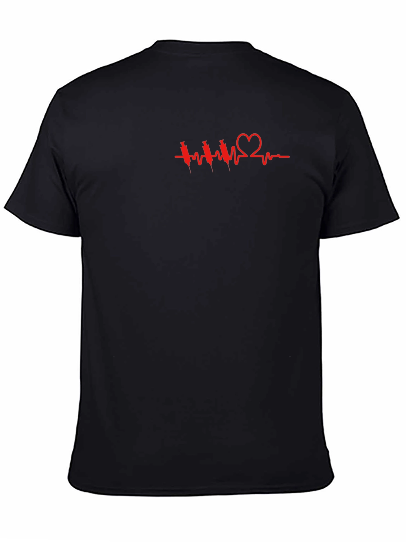 Heartbeat Syringe Graphic T-Shirt - Trendy Casual Wear
