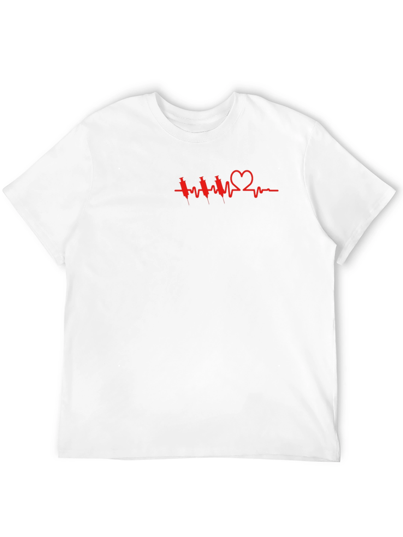 Heartbeat Syringe Graphic T-Shirt - Trendy Casual Wear