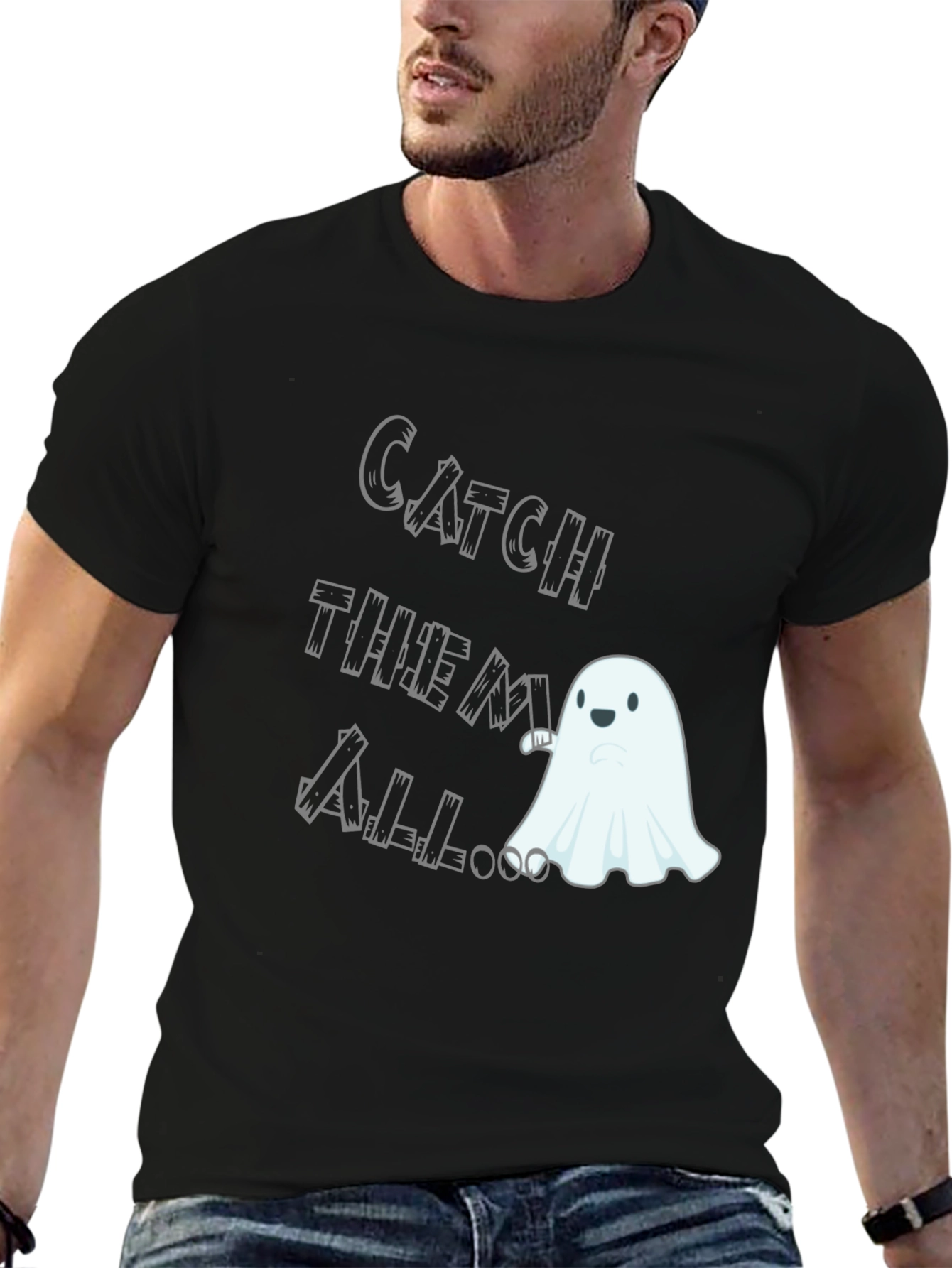 Catch Them All Ghost T-Shirt - Spooky Season Fun!