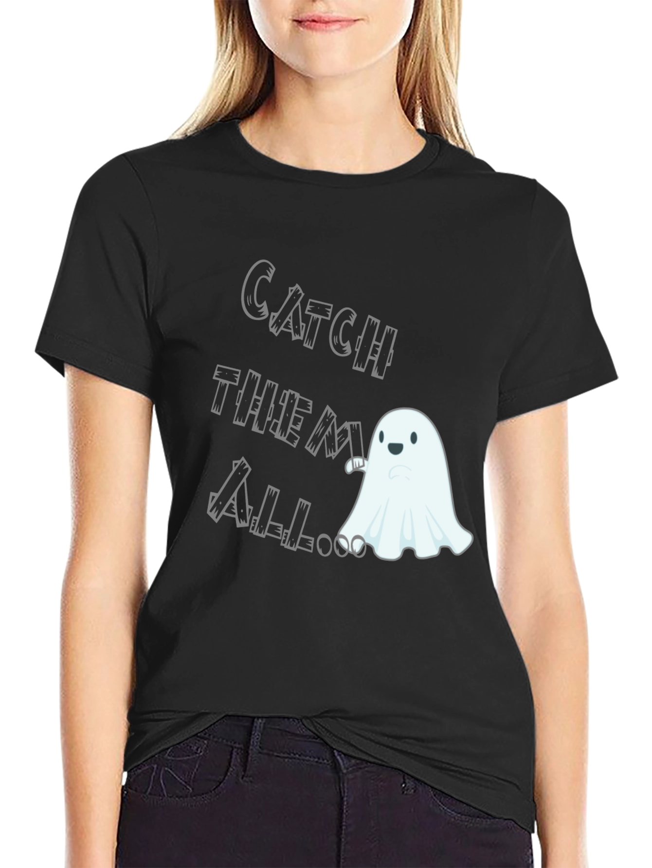 Catch Them All Ghost T-Shirt - Spooky Season Fun!
