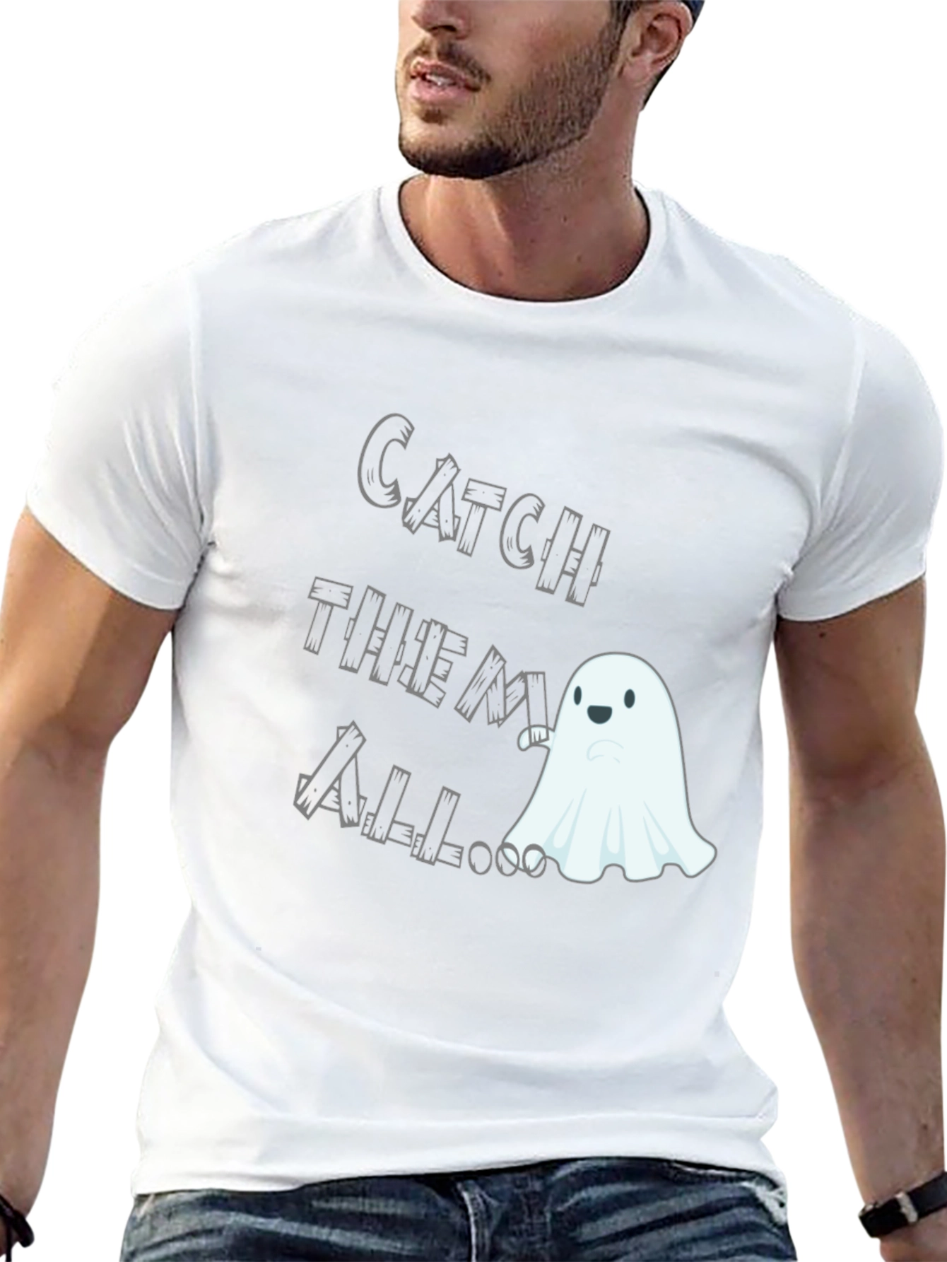 Catch Them All Ghost T-Shirt - Spooky Season Fun!