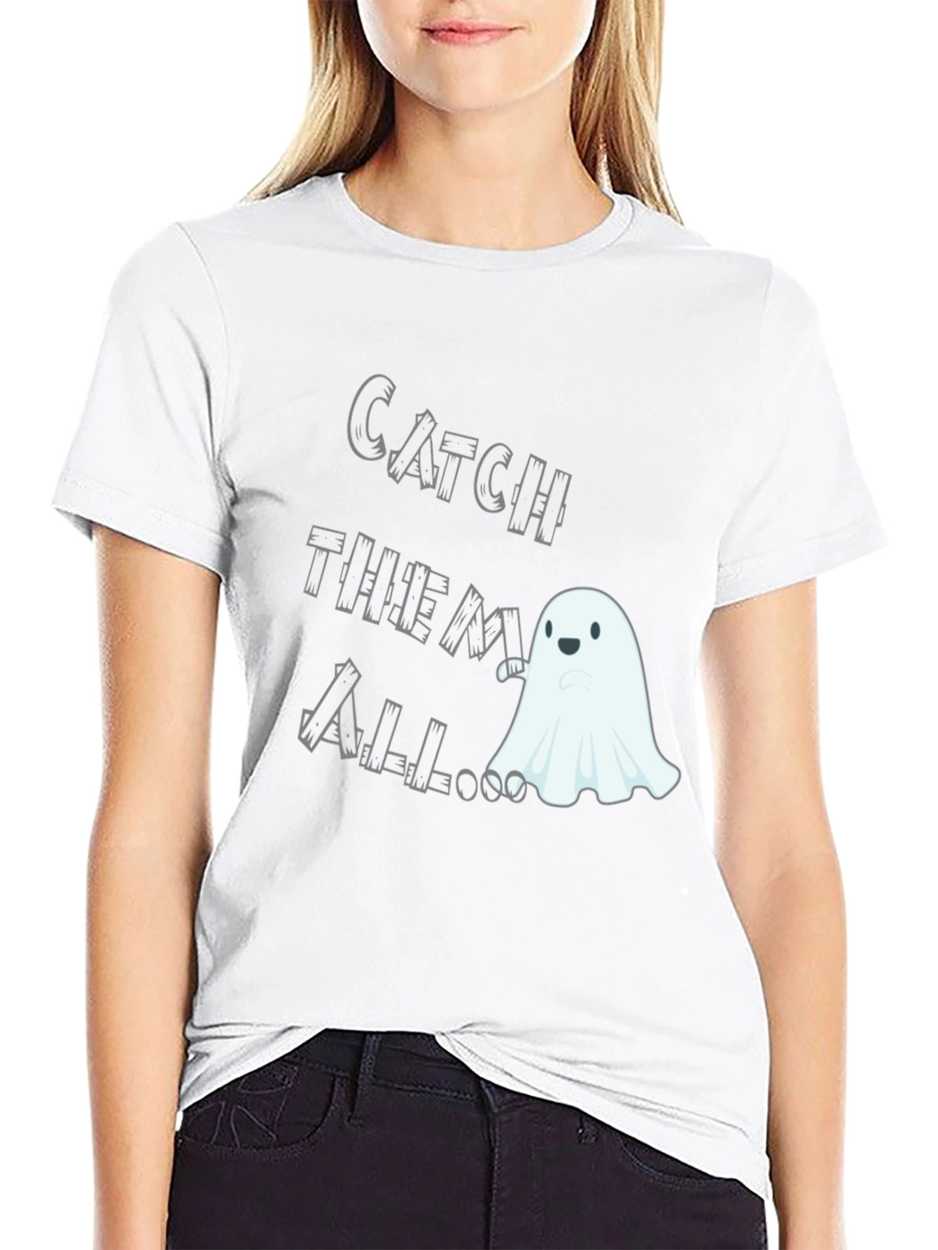 Catch Them All Ghost T-Shirt - Spooky Season Fun!