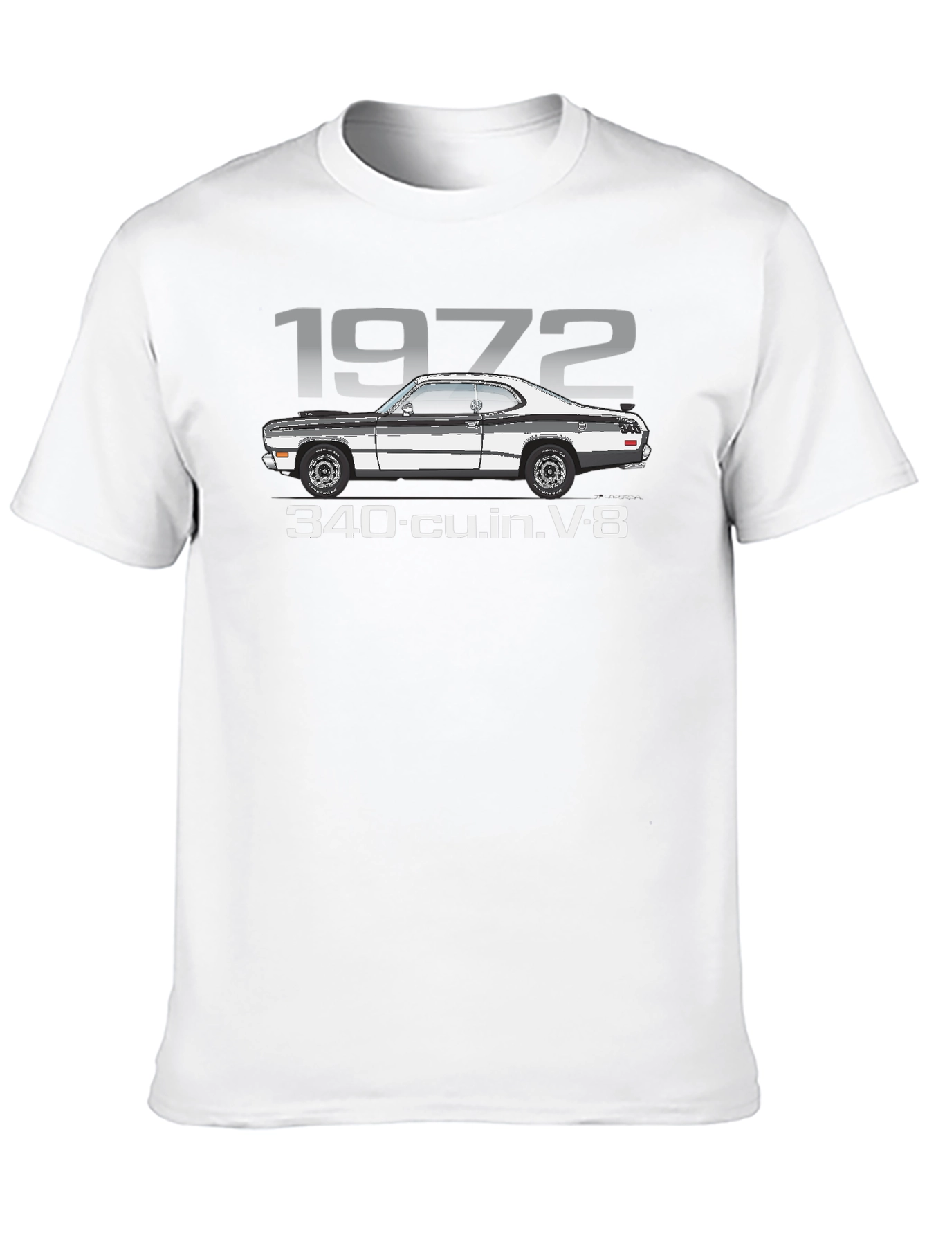 1972 Car Enthusiast Black Graphic Tee