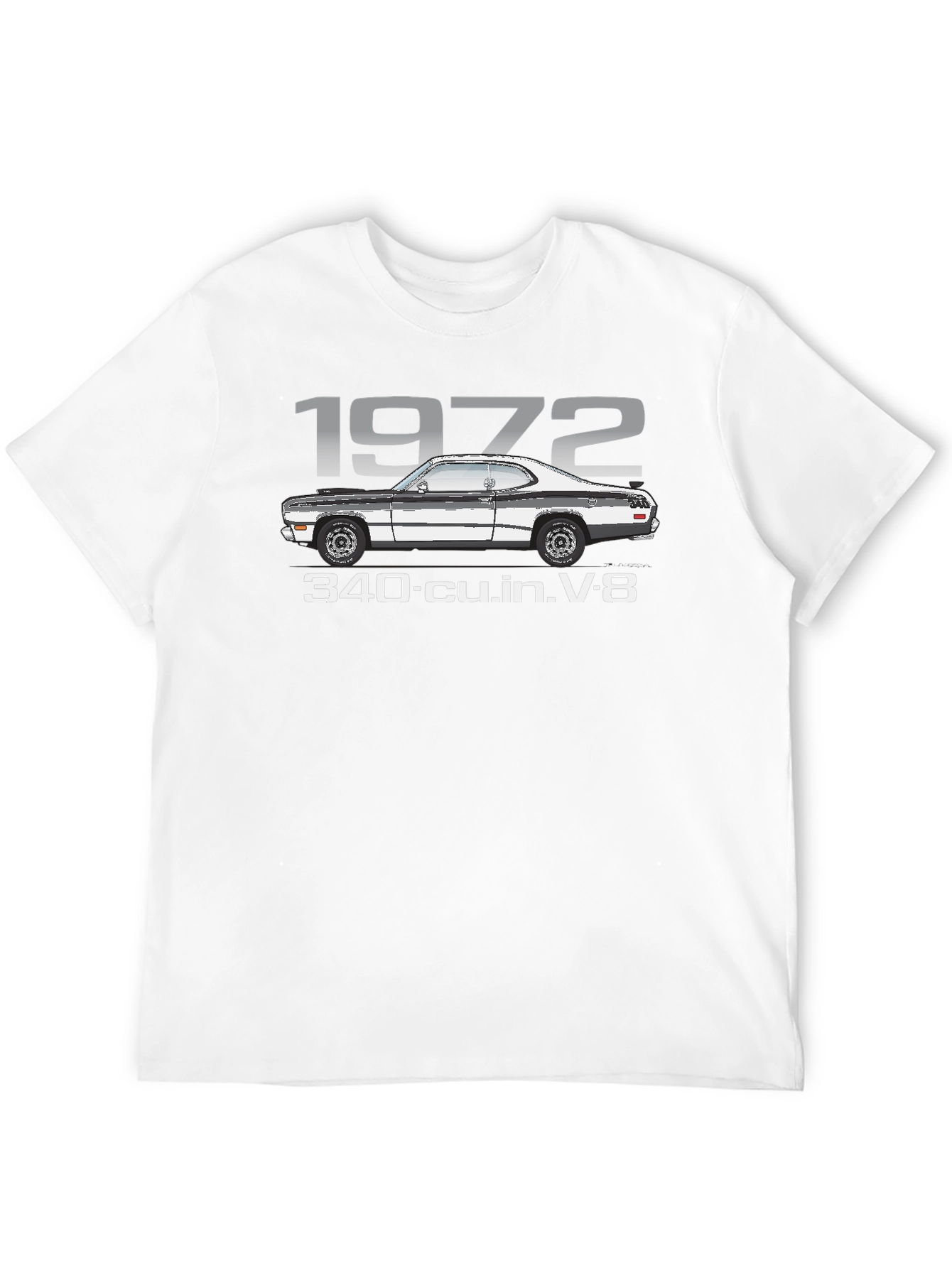 1972 Car Enthusiast Black Graphic Tee