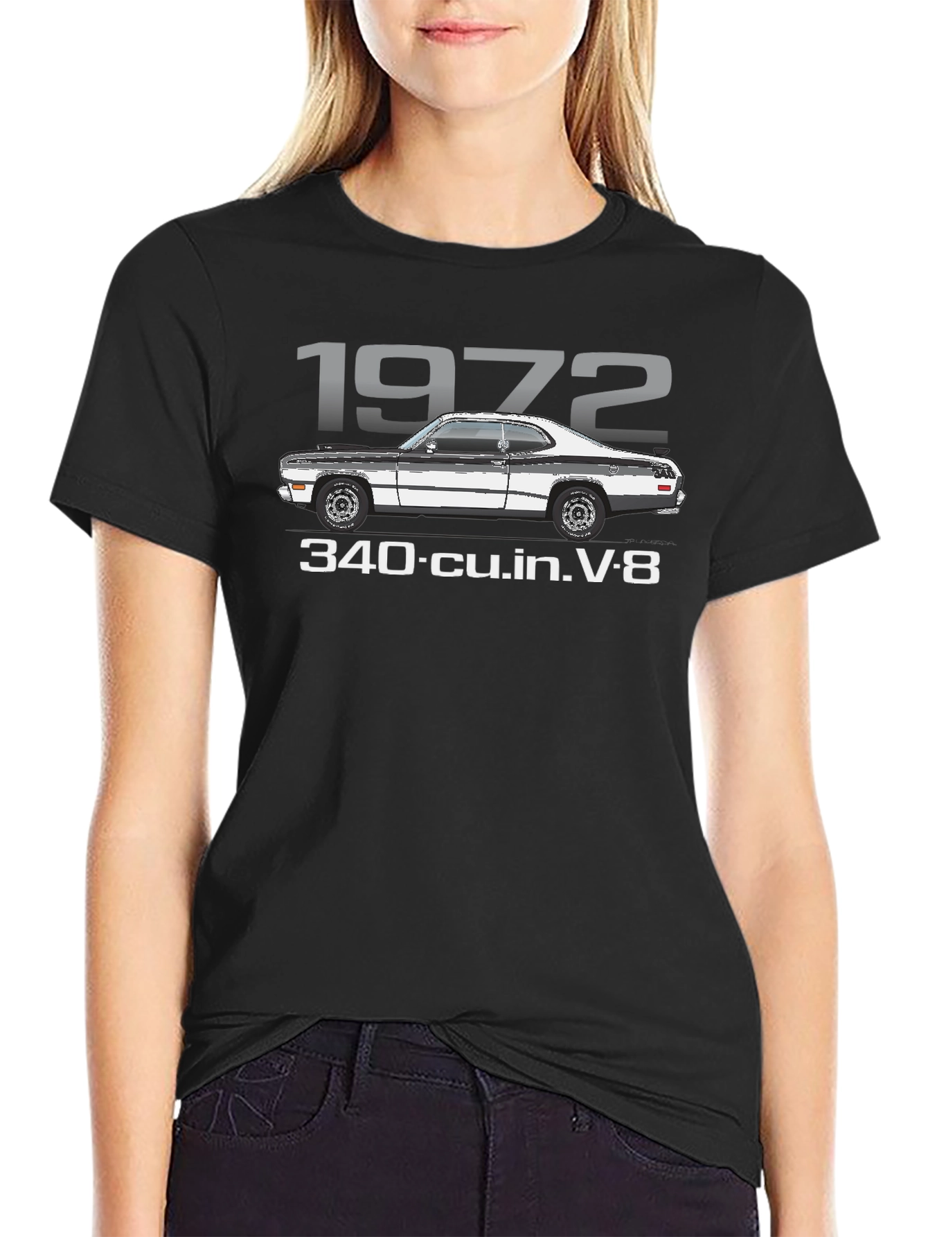 1972 Car Enthusiast Black Graphic Tee