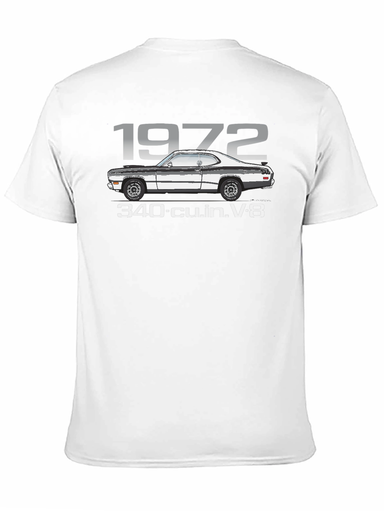 1972 Car Enthusiast Black Graphic Tee