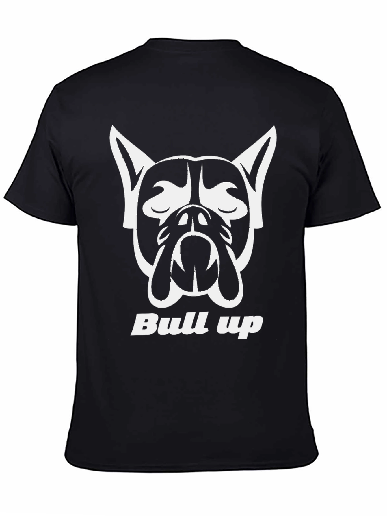 Bull Up Graphic Tee - Black Cotton Blend