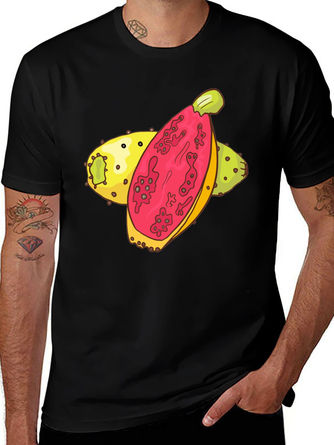 Prickly Pear Graphic Tee - Unique Fruit Design