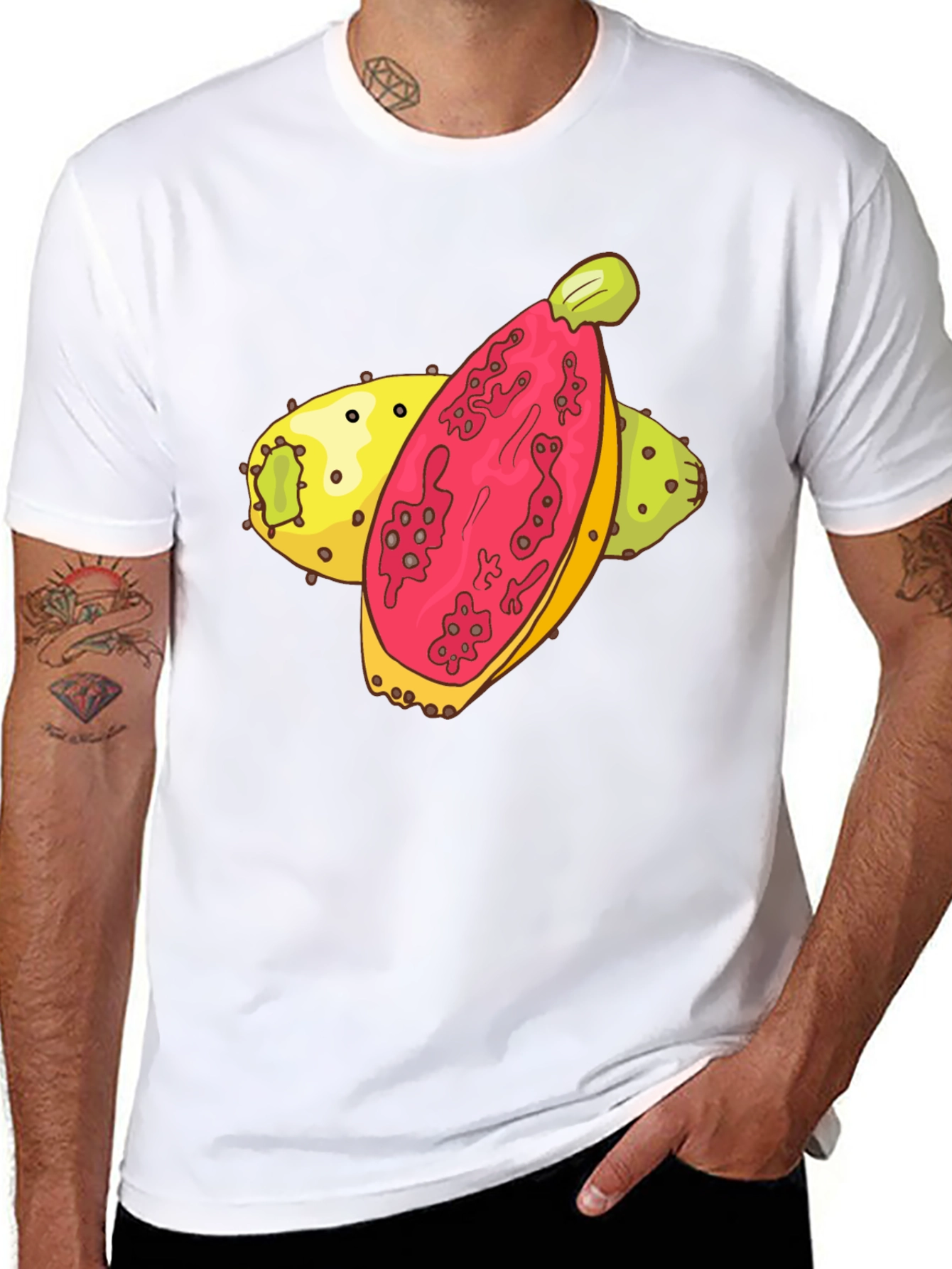 Prickly Pear Graphic Tee - Unique Fruit Design