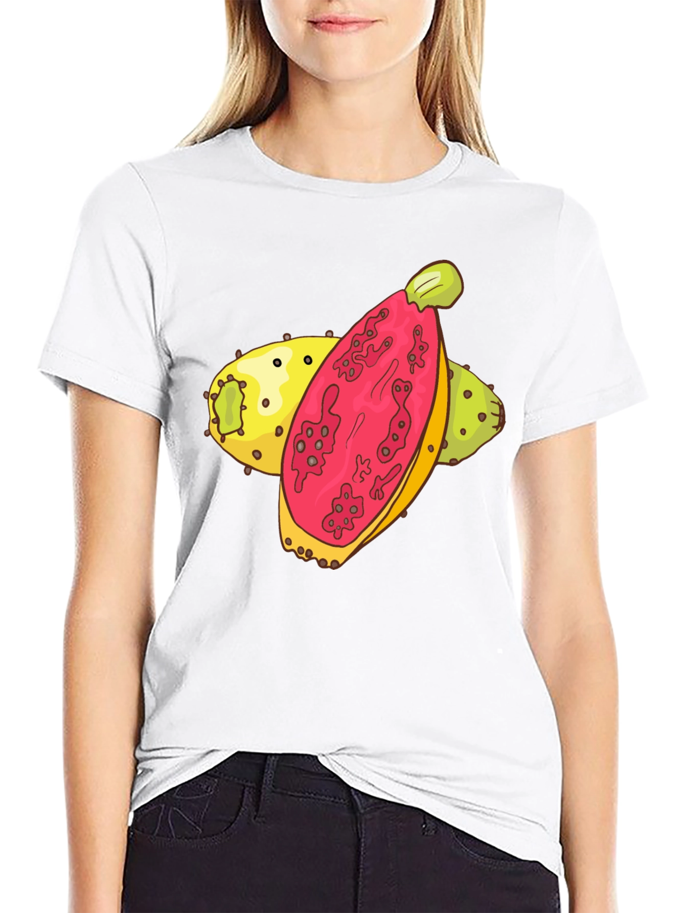 Prickly Pear Graphic Tee - Unique Fruit Design