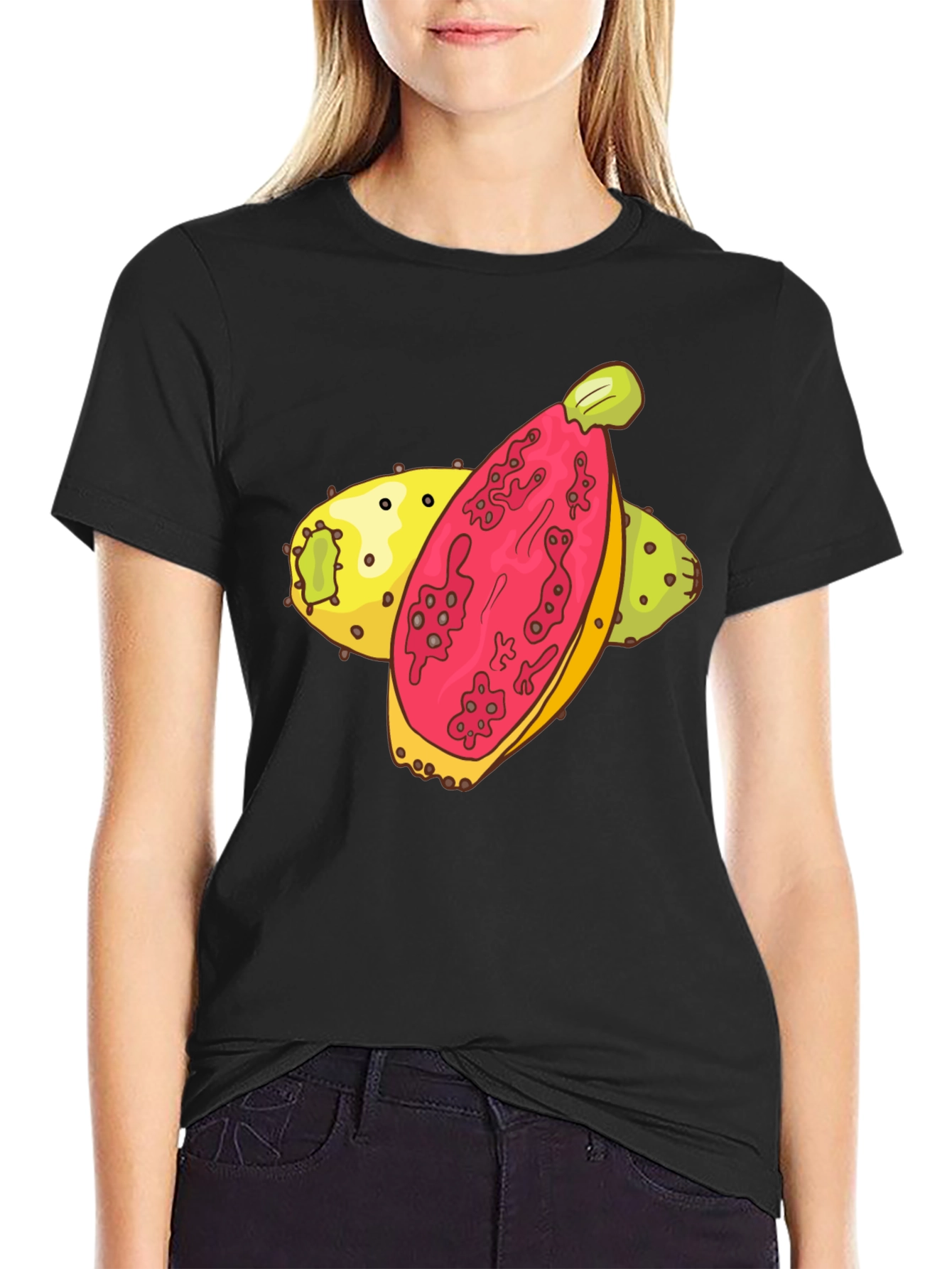 Prickly Pear Graphic Tee - Unique Fruit Design