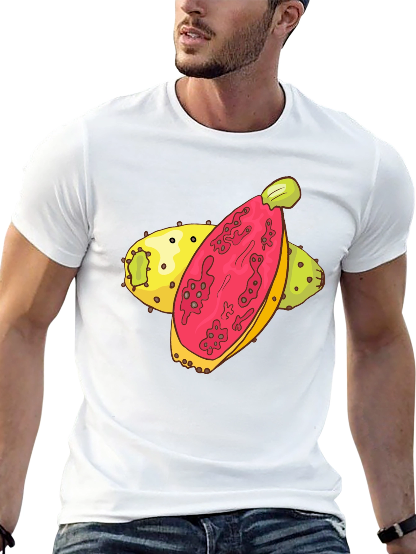 Prickly Pear Graphic Tee - Unique Fruit Design