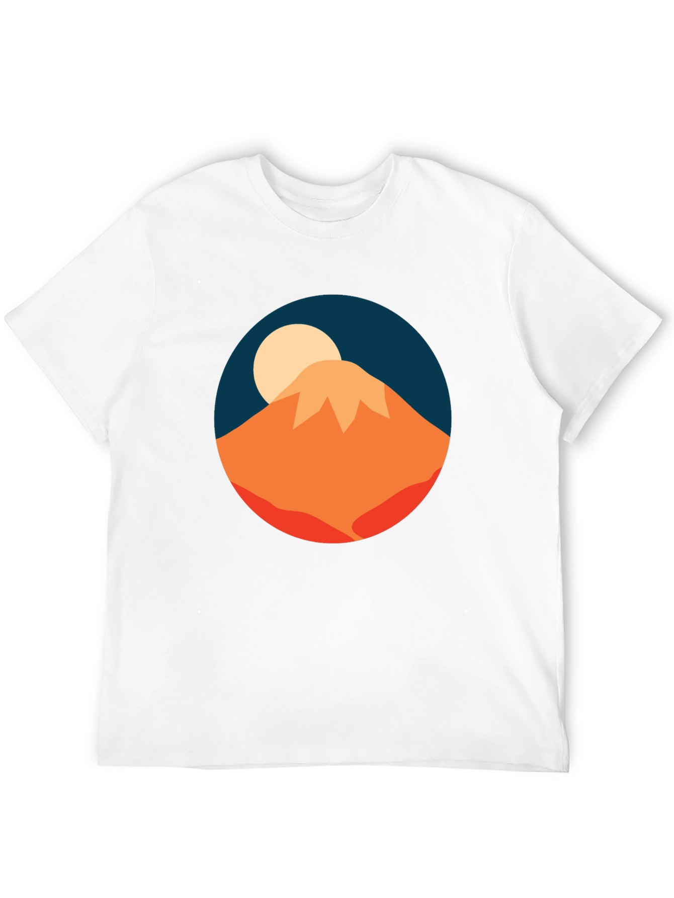 Mountain Moon Graphic Tee - Stylish Black T-Shirt