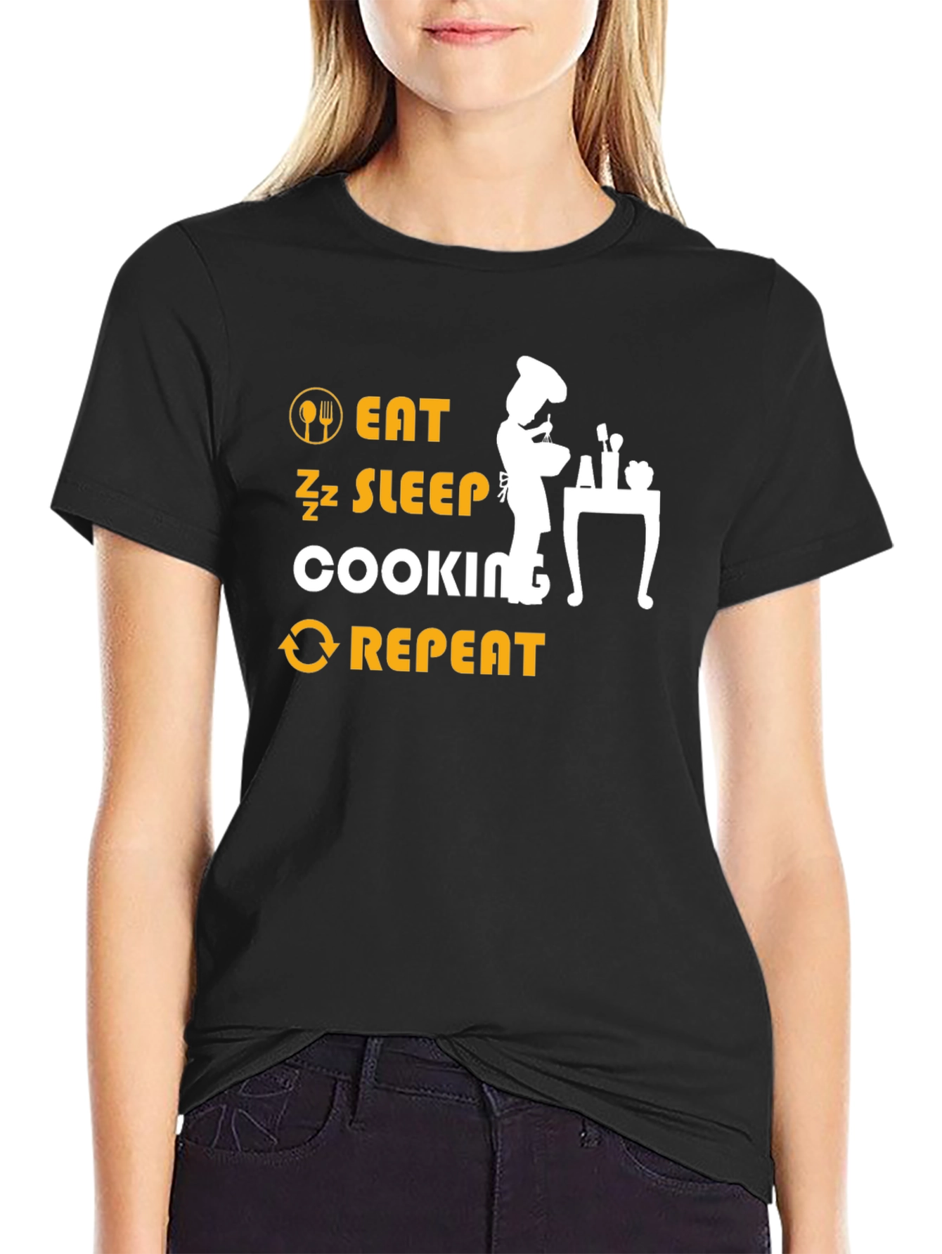 Eat Sleep Cooking Repeat T-Shirt