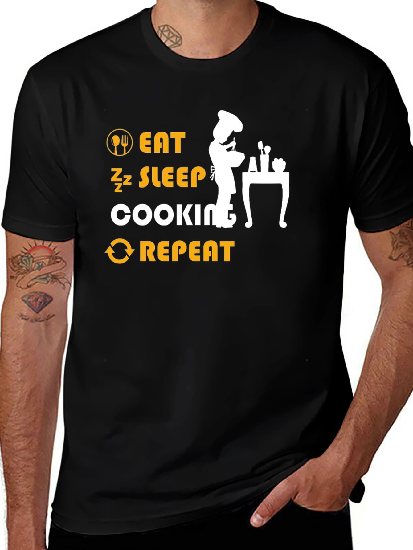 Eat Sleep Cooking Repeat T-Shirt