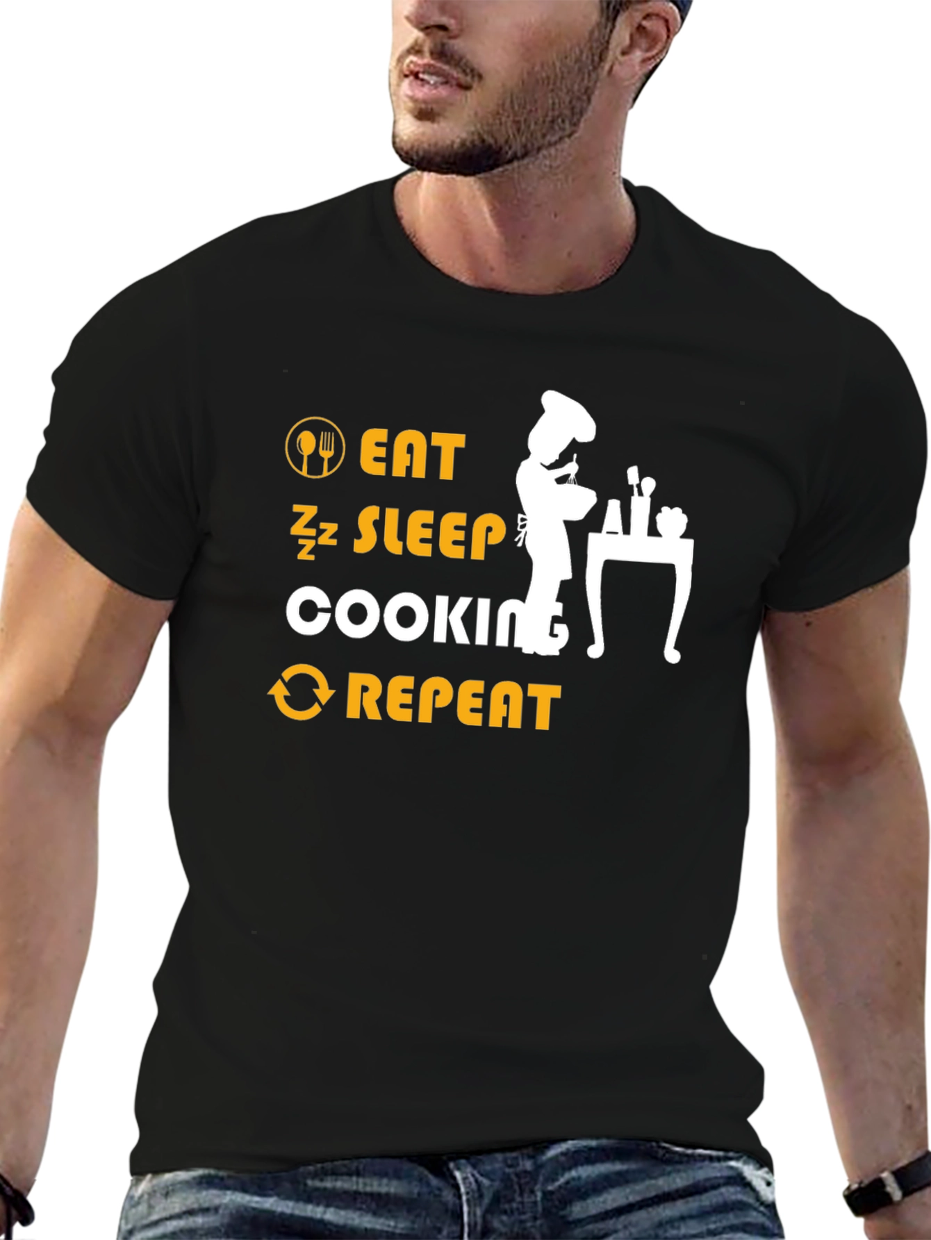 Eat Sleep Cooking Repeat T-Shirt