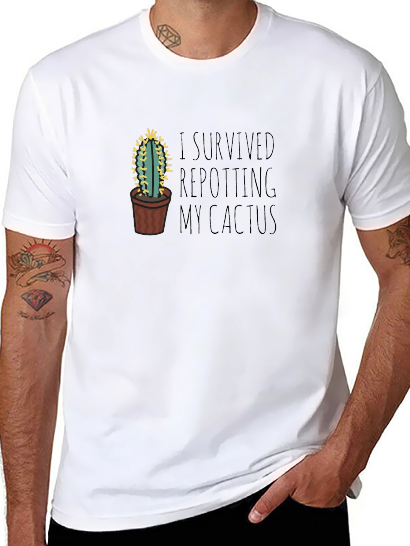 I Survived Repotting My Cactus T-Shirt