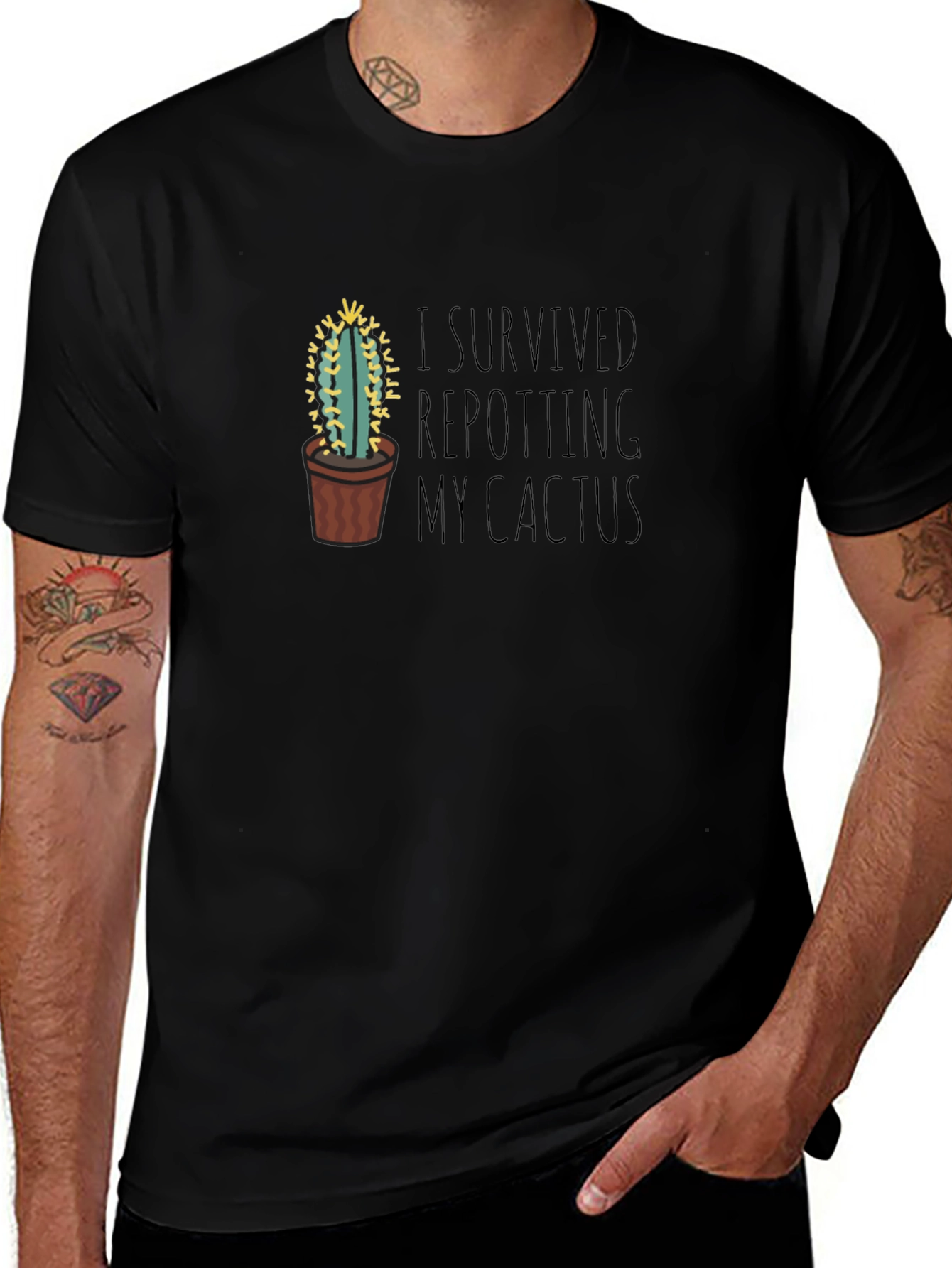 I Survived Repotting My Cactus T-Shirt