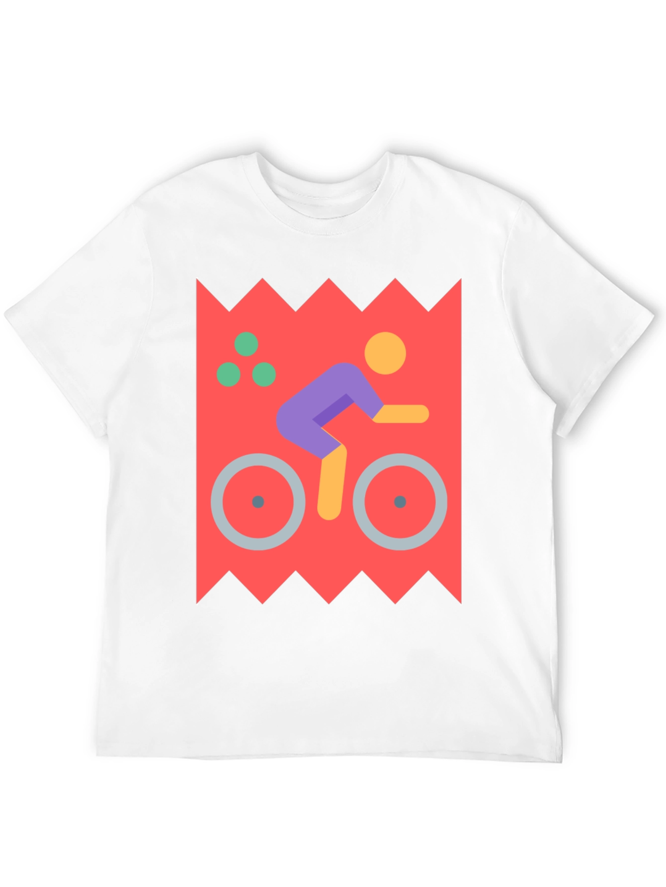 Cycling Graphic Tee - Unique Design Black Shirt