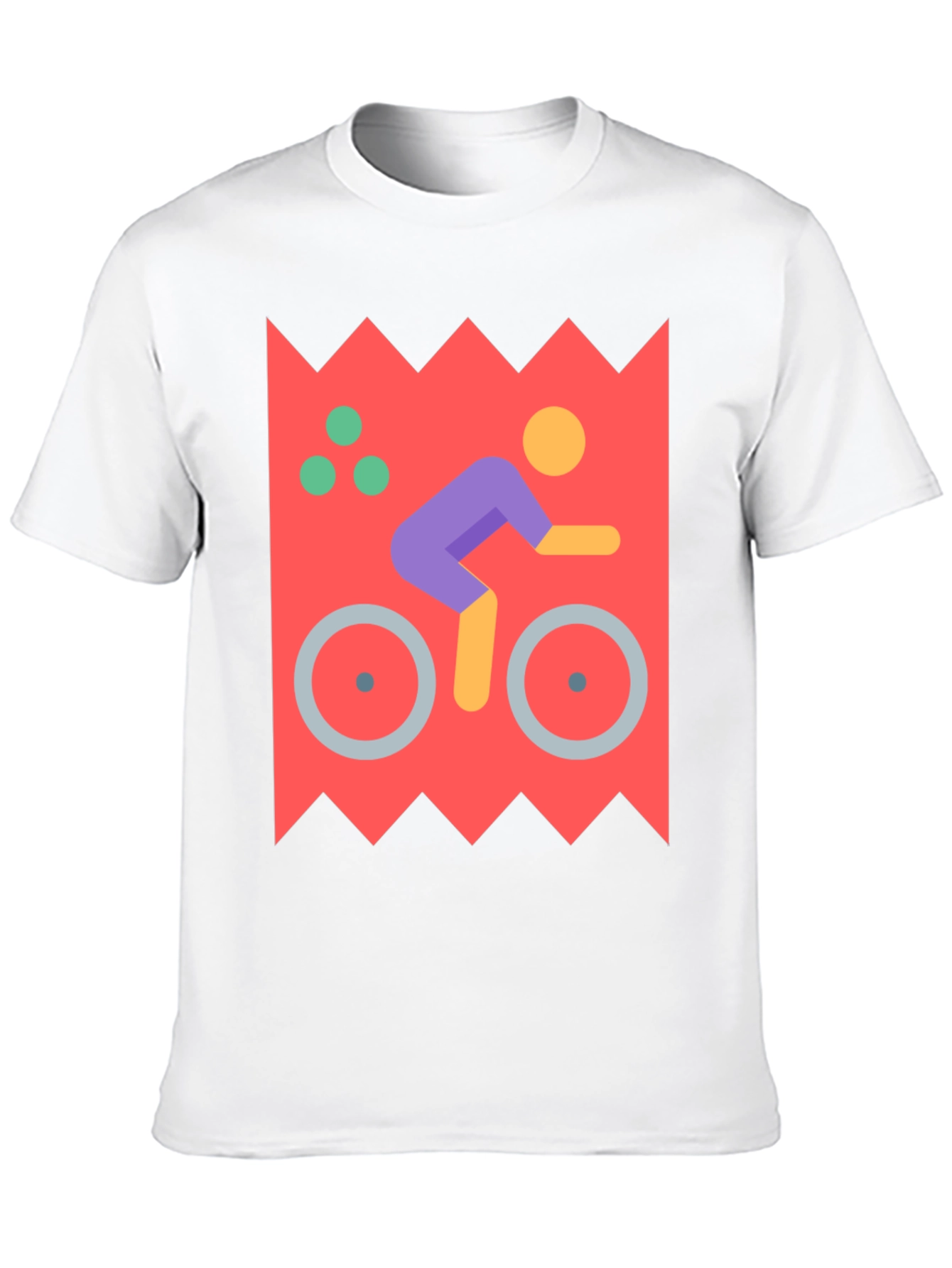 Cycling Graphic Tee - Unique Design Black Shirt