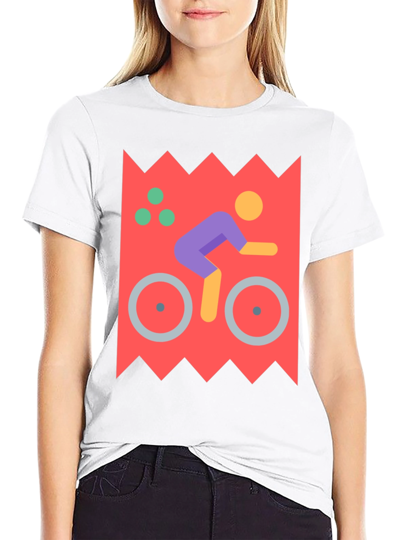 Cycling Graphic Tee - Unique Design Black Shirt