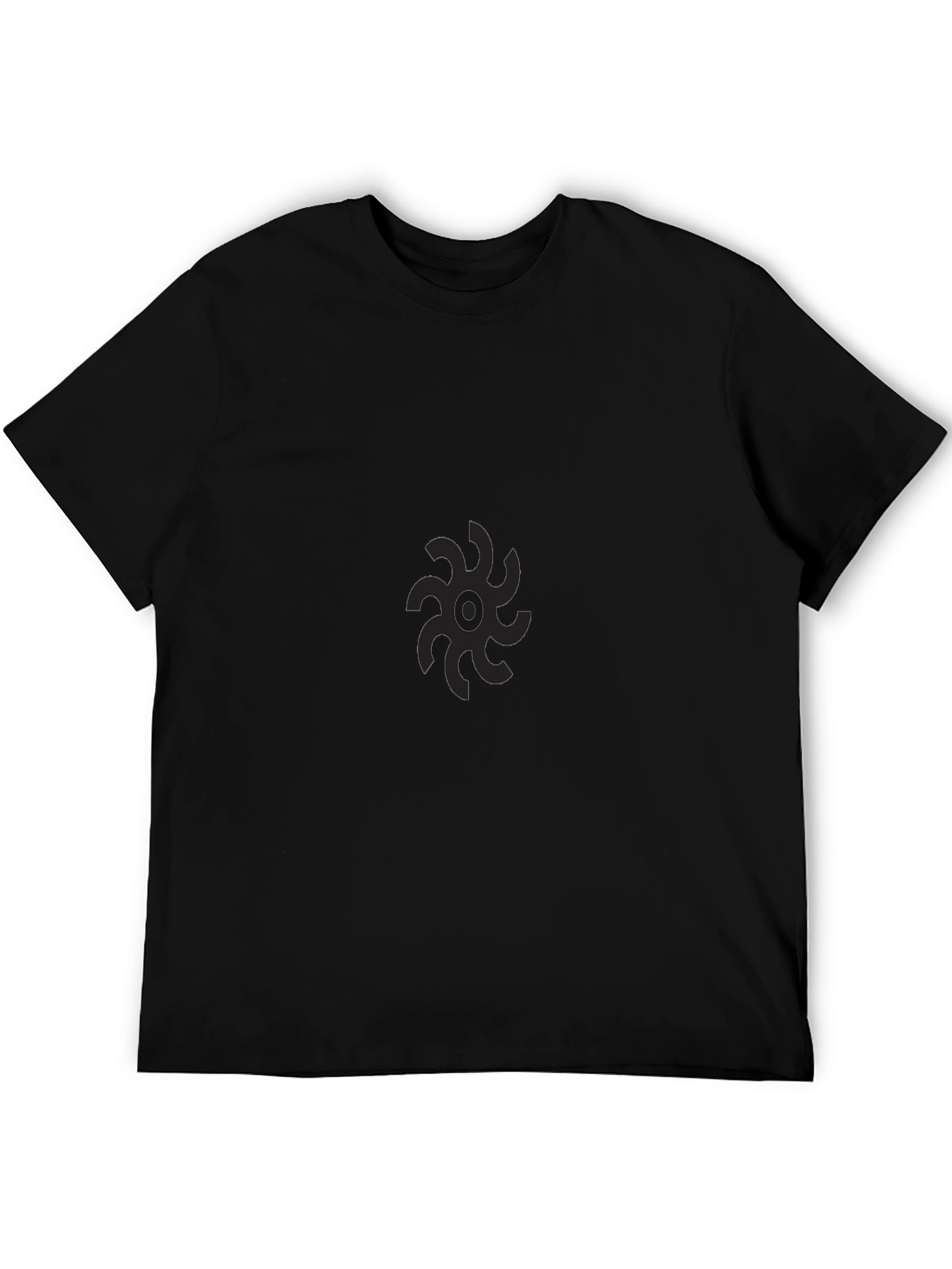 Black Graphic Print Tee - Modern Style